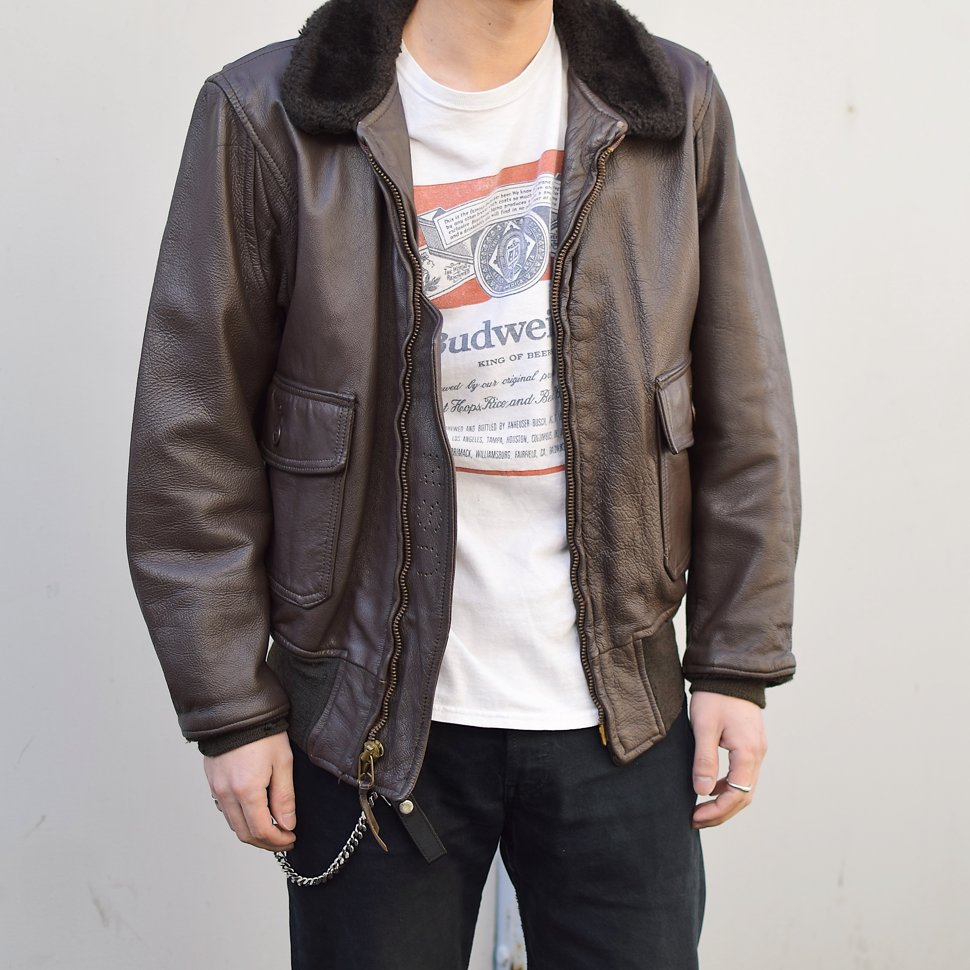 Vintage 70's U.S.NAVY G-1 Leather Flight Jacket の画像 3