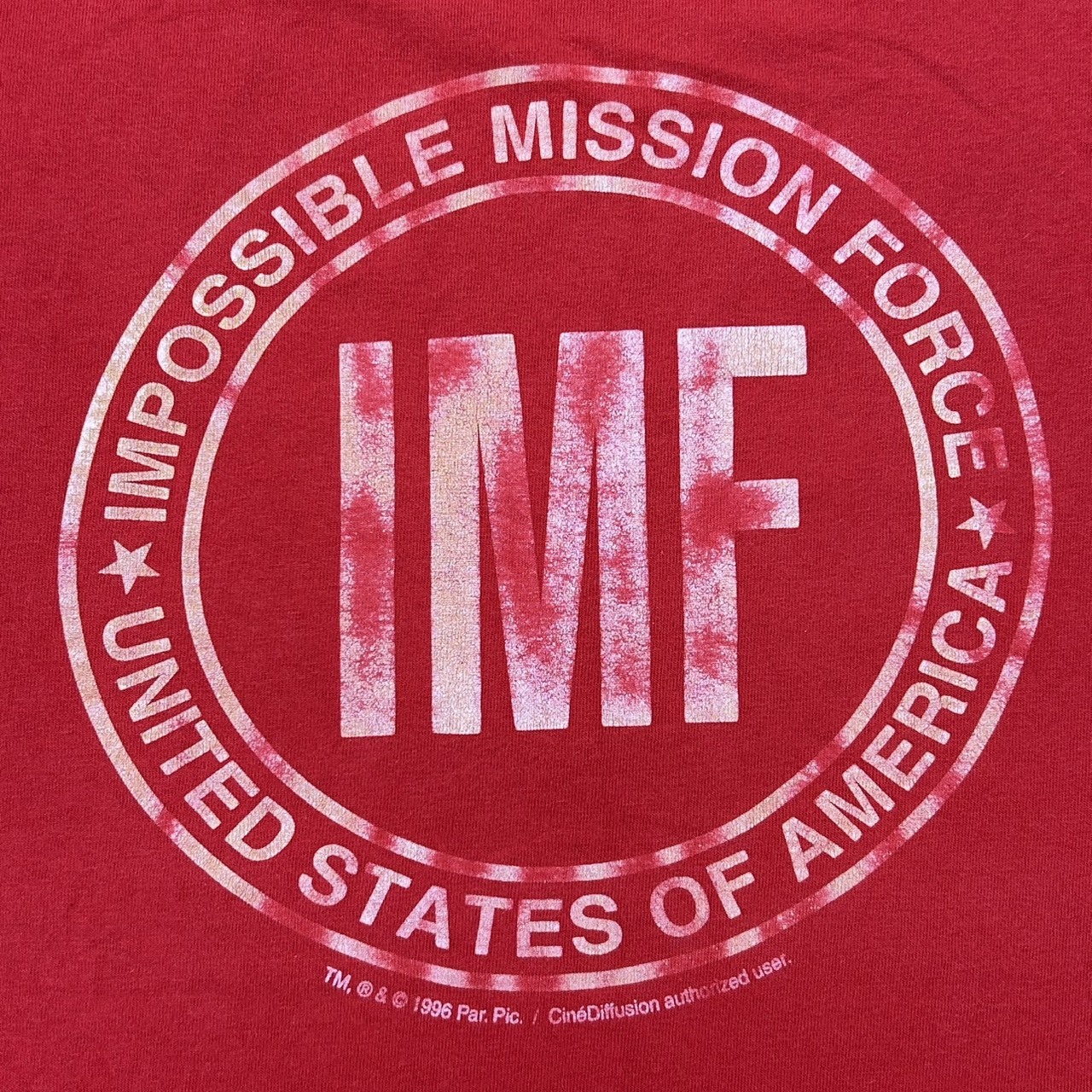 MISSION: IMPOSSIBLE ミッション：インポッシブル ロゴプリント ムービーT レッド 古着 映画T XL の画像 7