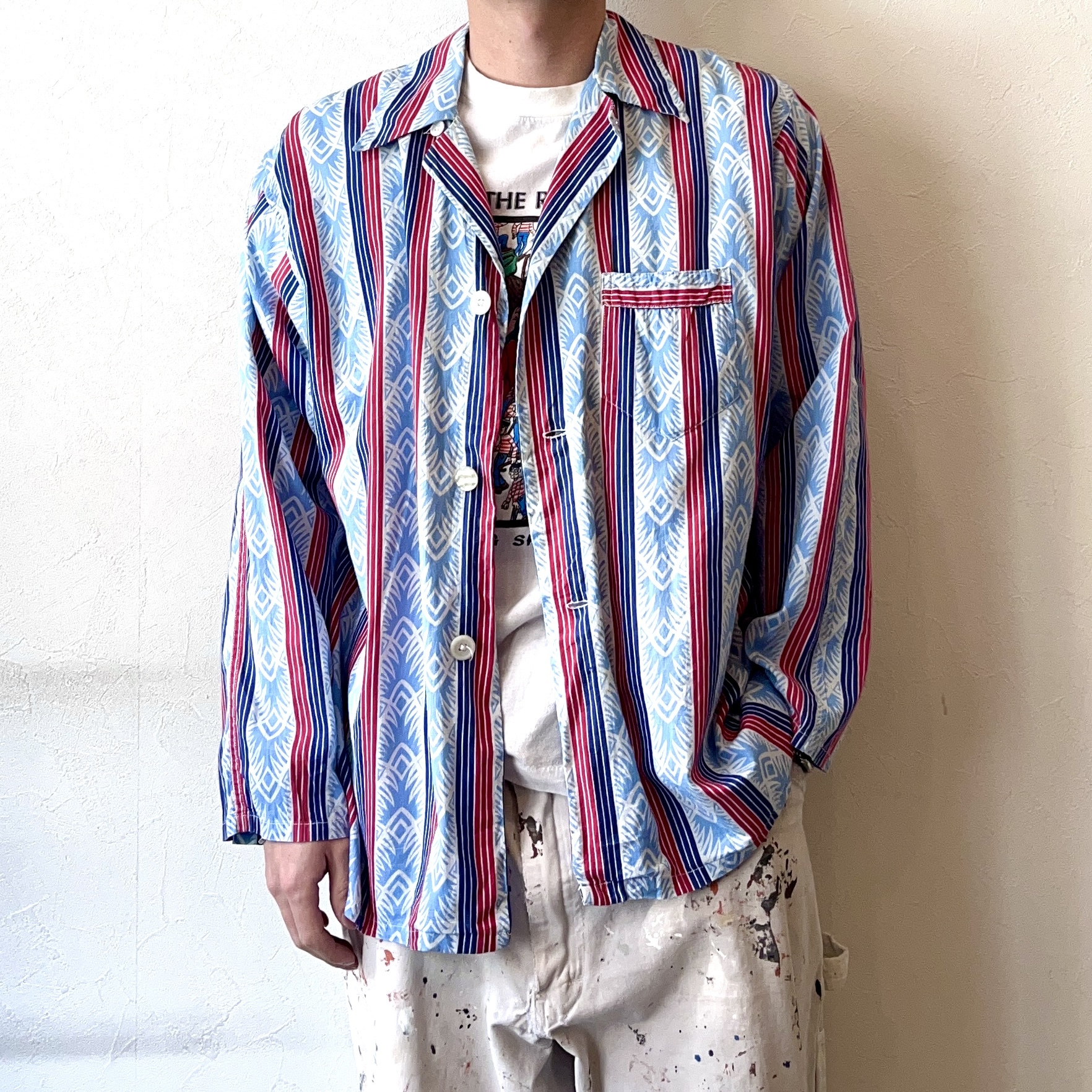 Vintage 50〜60's【BRENT】Patterned Pajama Shirt の画像 3