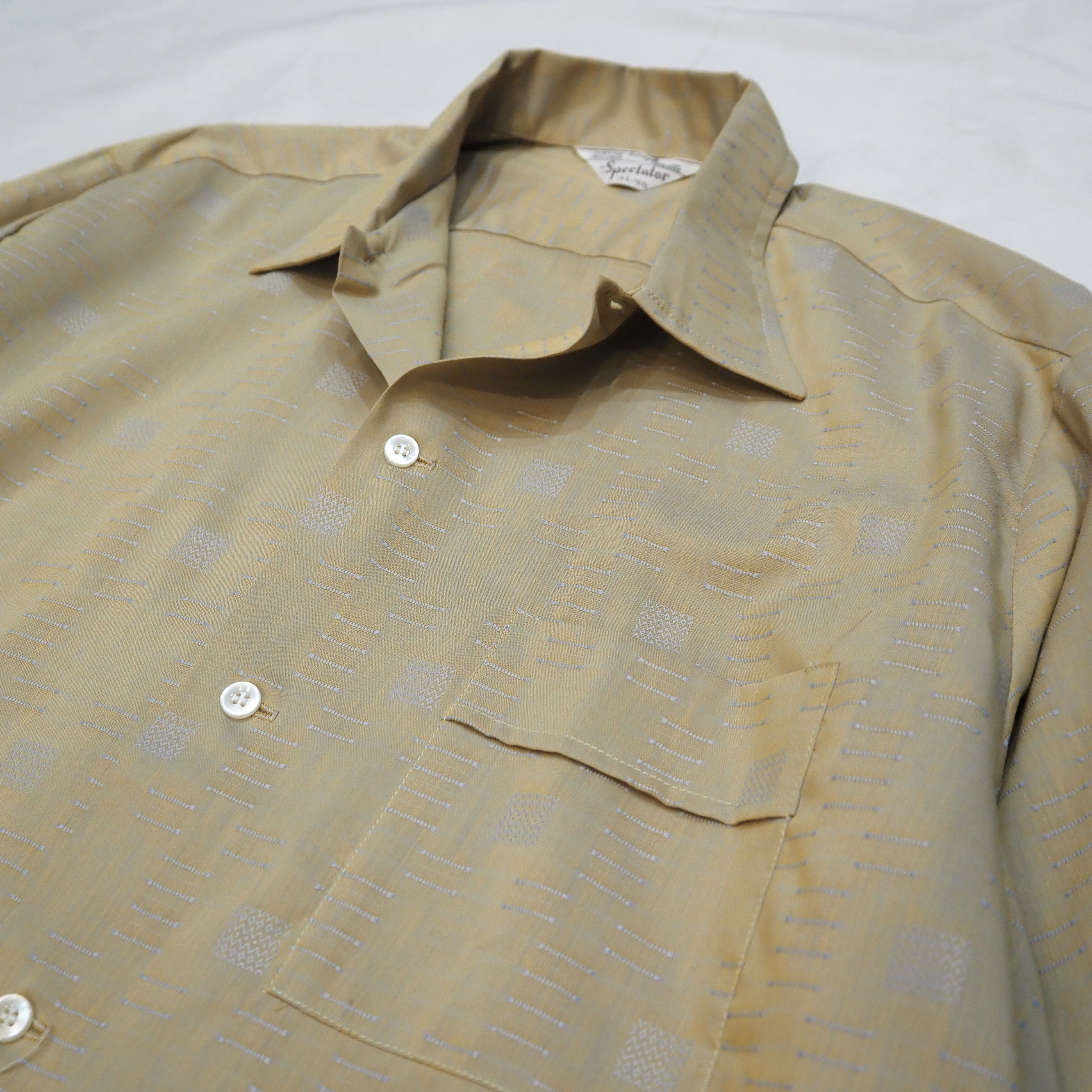 50’s Cotton Button Up Shirt Size L の画像 2