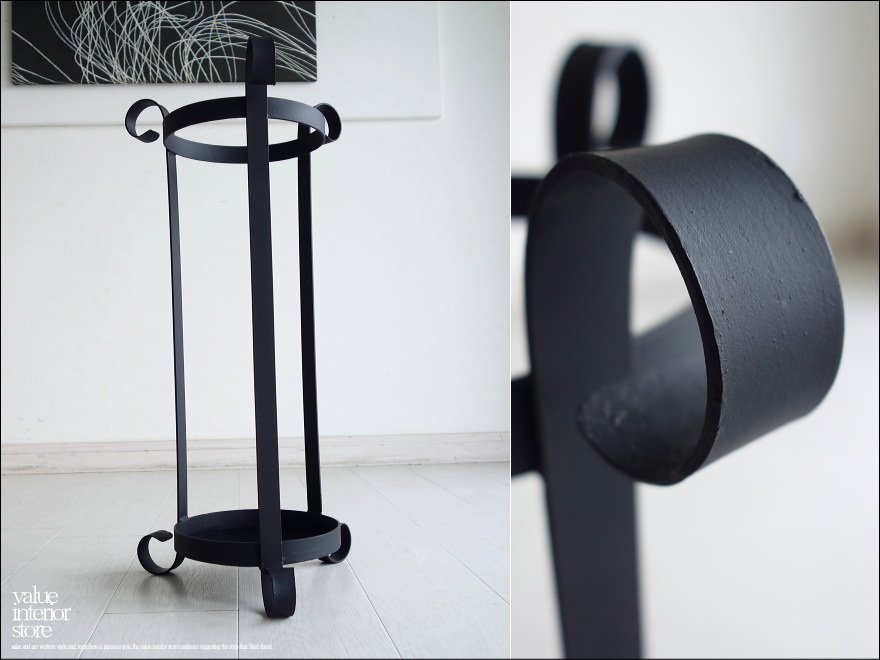 傘立て カールbk アンブレラホルダー 傘たて 新品 シャビー アンブレラスタンド 手づくり アイアンかさ立て ハンドメイド 店舗什器 Valuestore