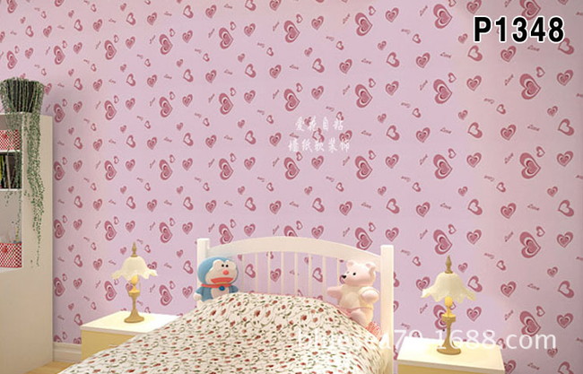 10m P1348 ピンク ハート パターン 壁紙 シール リフォーム 多用途 ウォールステッカー はがせる リメイクシート Dreamroom Base