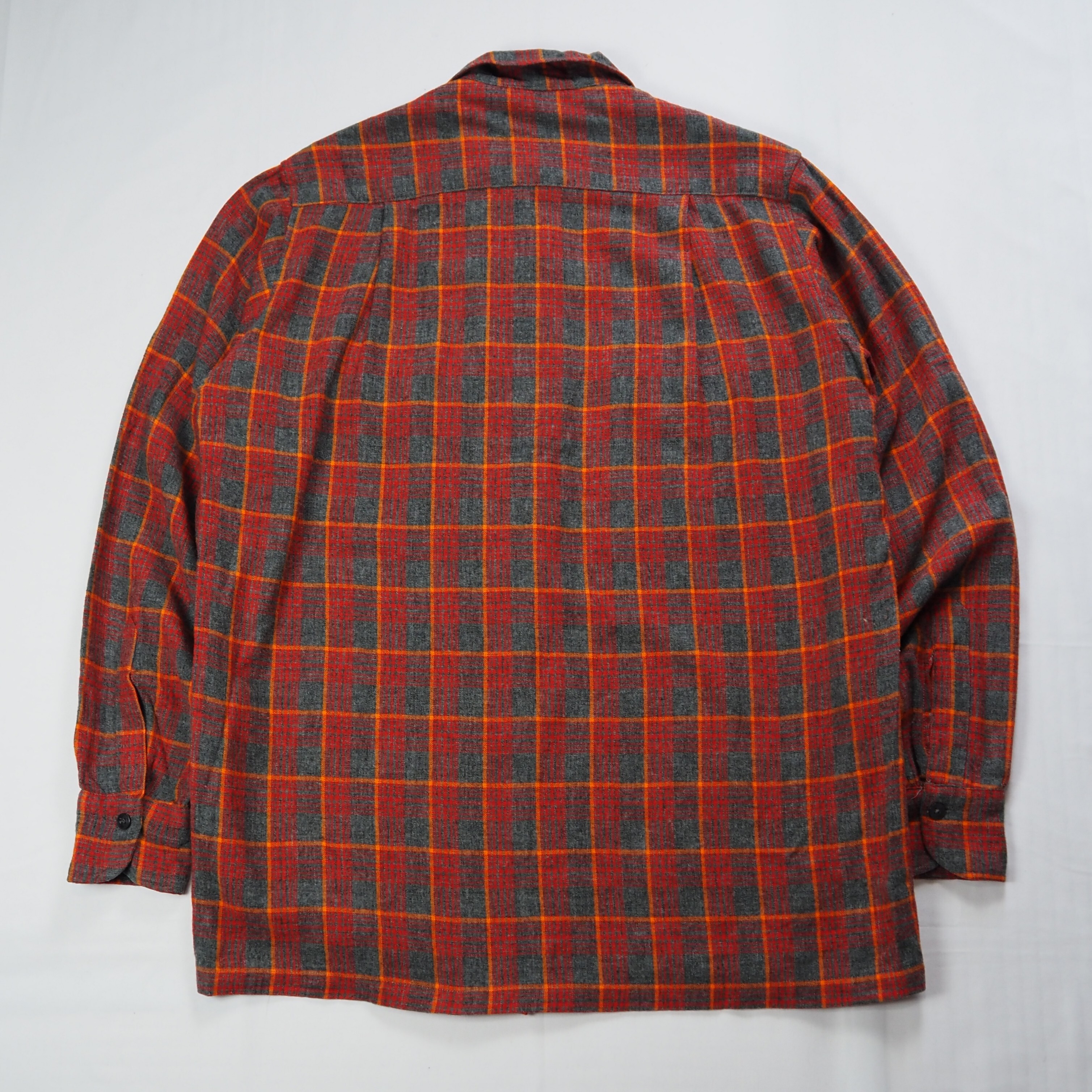 【9/23 20:00入荷】50's ウールシャツ レッド×グレー の画像 11