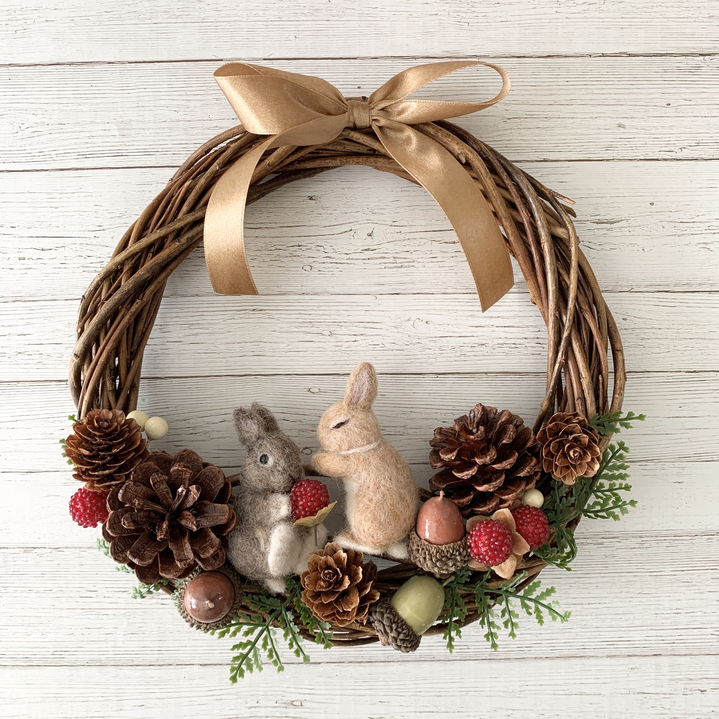 羊毛フェルト うさぎ リース 森の中から 羊毛うさぎ クリスマス ギフト クリスマスリース Bunny S Heaven 羊毛フェルト うさぎ リース 森の中から 羊毛うさぎ クリスマス ギフト クリスマスリース Bunny S Heaven