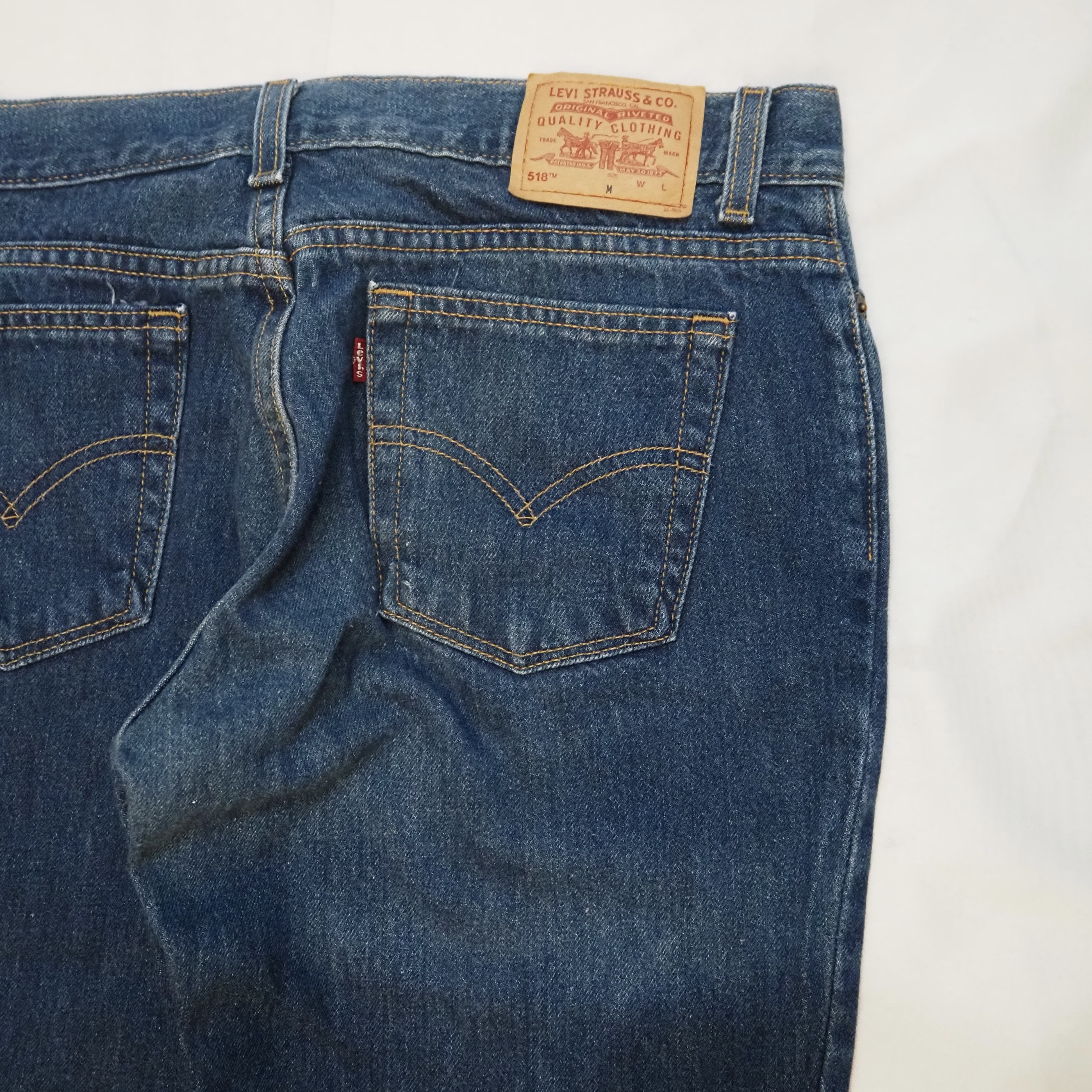 【濃紺】90’s Levi’s 518 Blue Denim の画像 15
