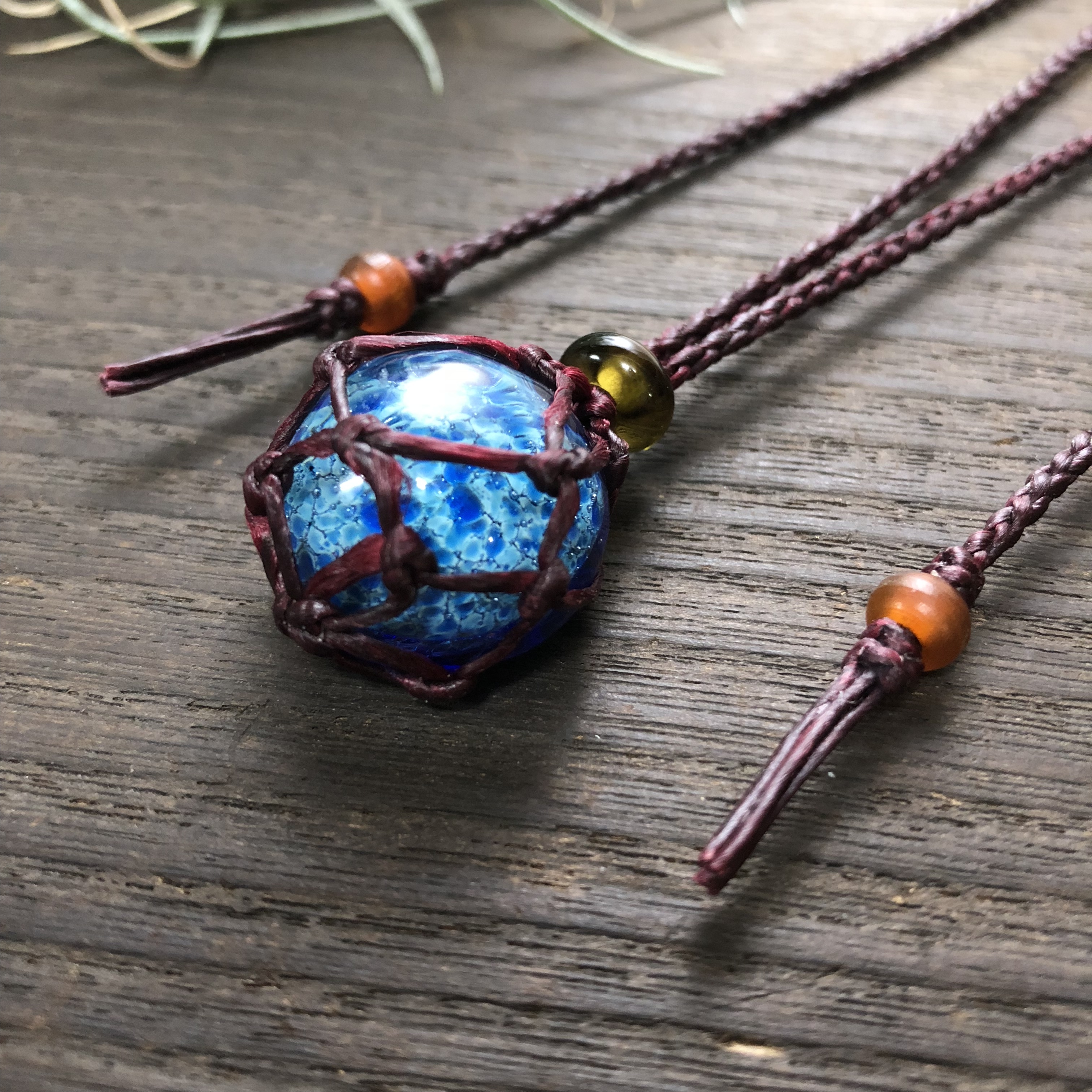 オリジナル蜻蛉玉ネックレス Umi オリジナル蜻蛉玉アクセサリー Dragonfreiheit