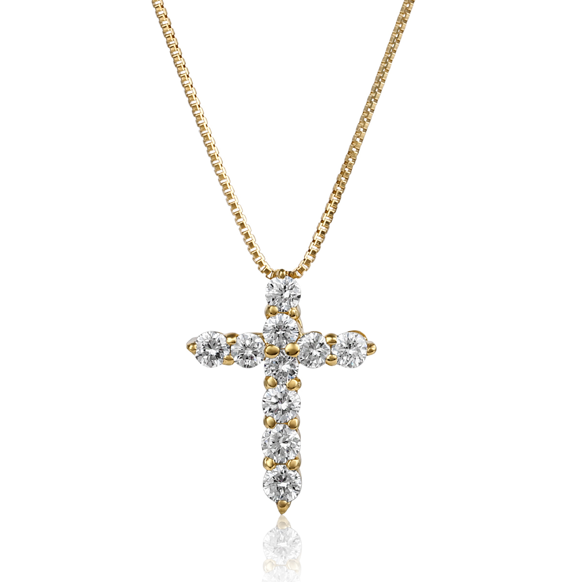 【S57】0.3ct クロスダイヤモンドネックレス【P96】