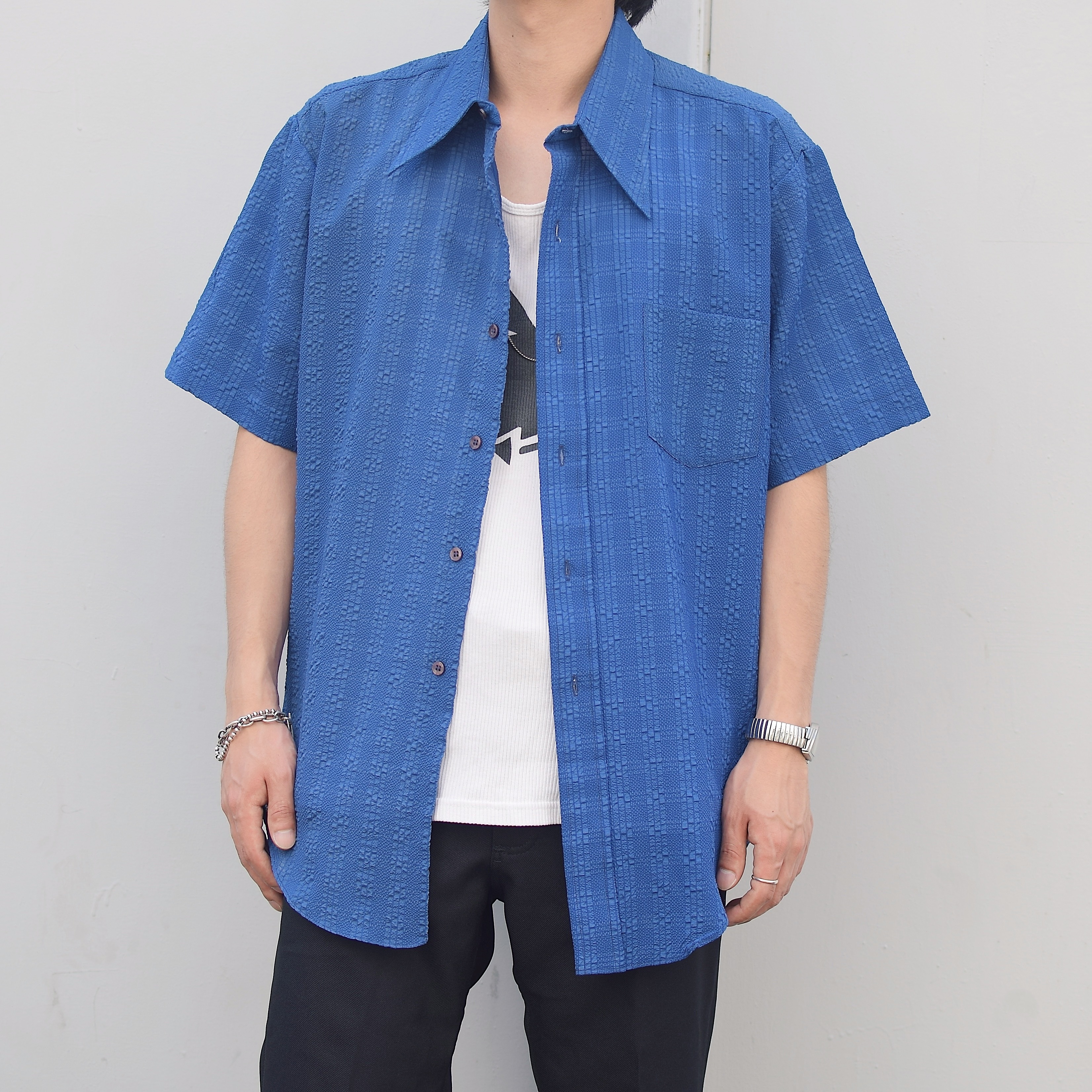 Vintage 70's【Jerry Anderson】Short Sleeve Polyester Shirt の画像 3
