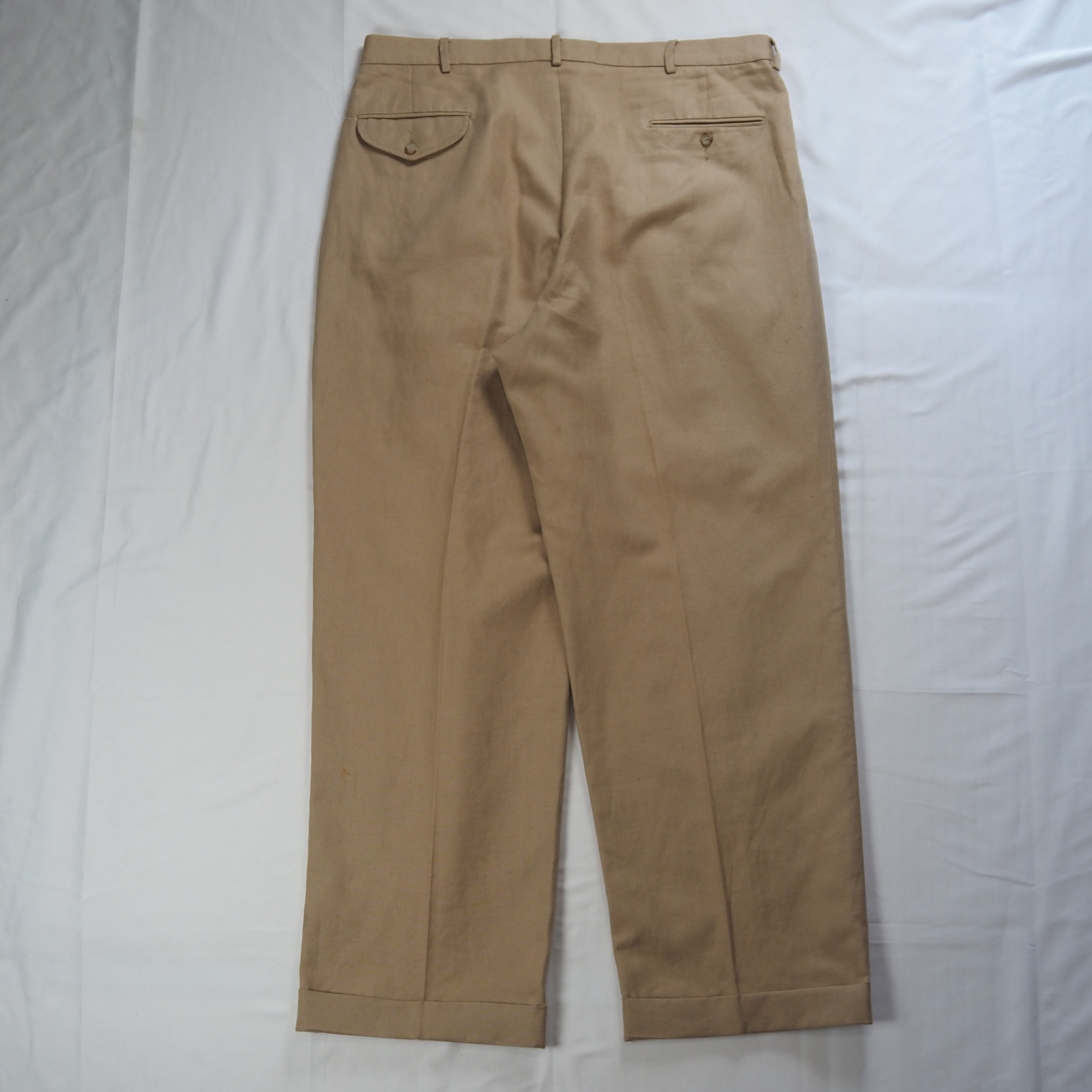 90's Ralph Lauren リネンパンツ ベージュ 36×30 の画像 13