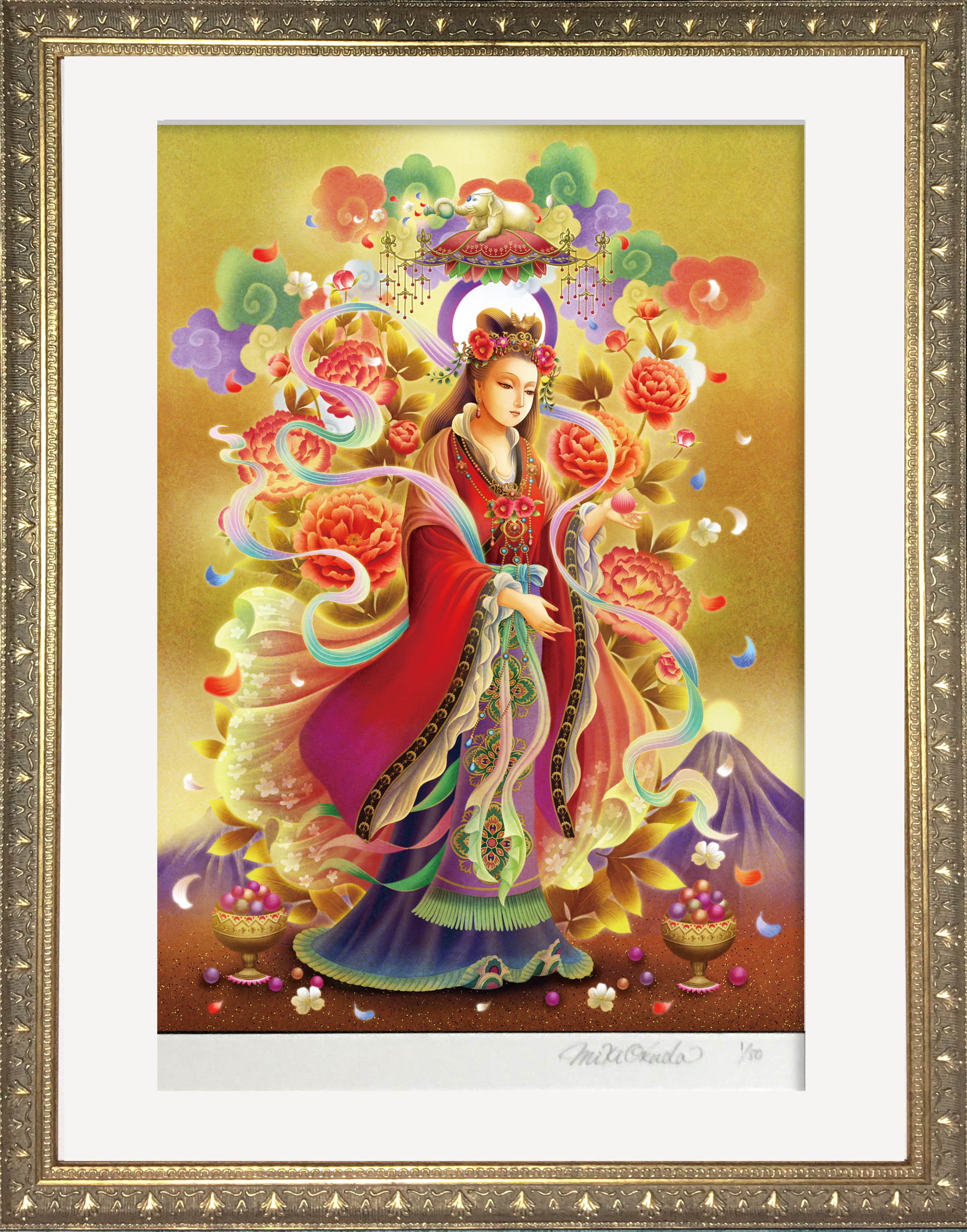 吉祥天 Sサイズ 仏画とスピリチュアルアート 奥田みき 観稀舎 吉祥天 Sサイズ 仏画とスピリチュアルアート 奥田みき 観稀舎