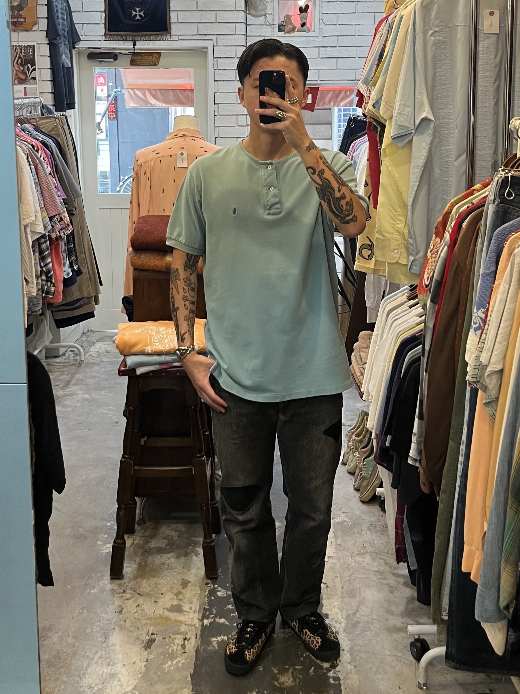 90’s Ralph Lauren ヘンリーネック Tシャツ の画像 5