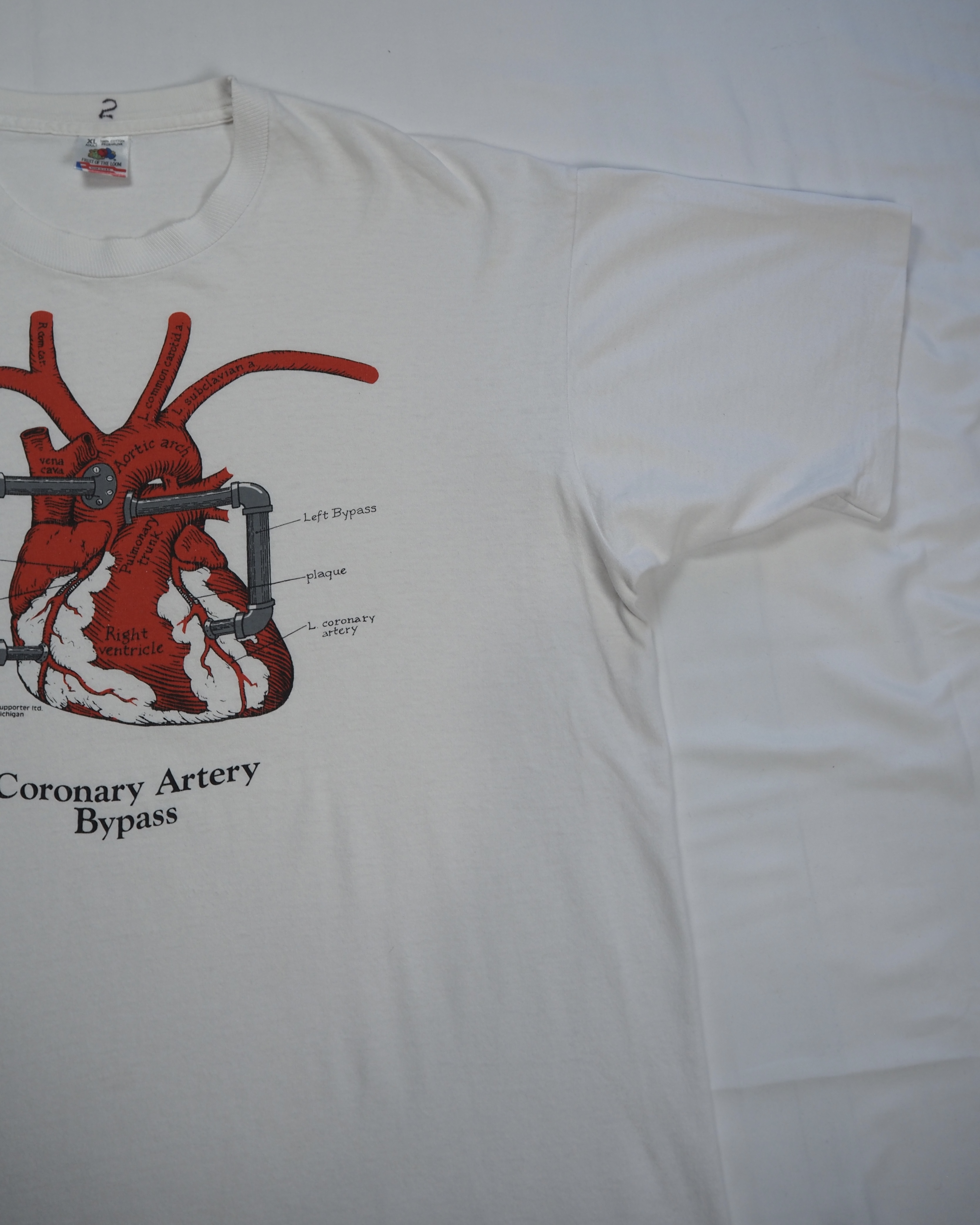 90’s Fruits of the Loom 心臓Tシャツ XL の画像 5