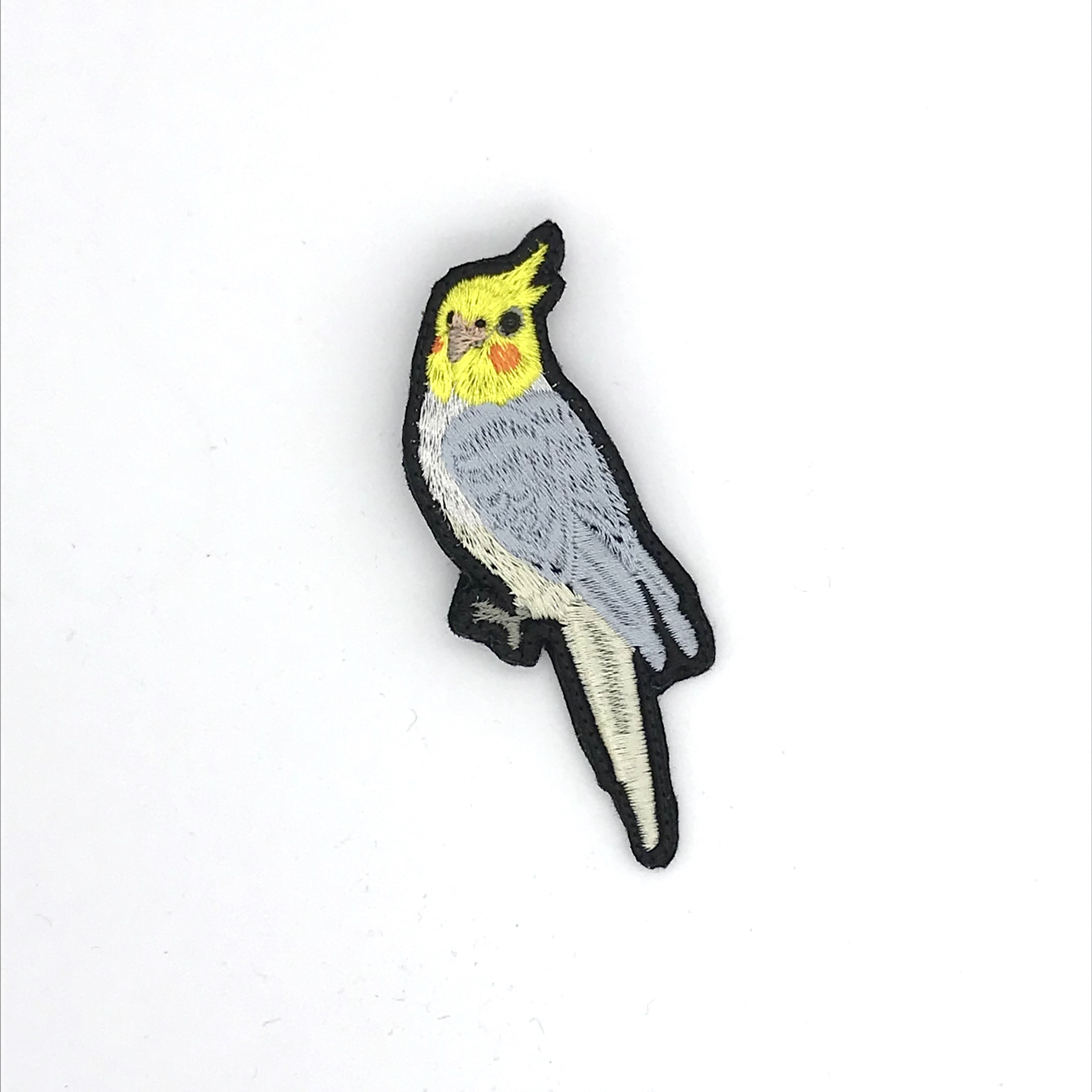 オカメインコの刺繍ワッペン アトリエリジッタ