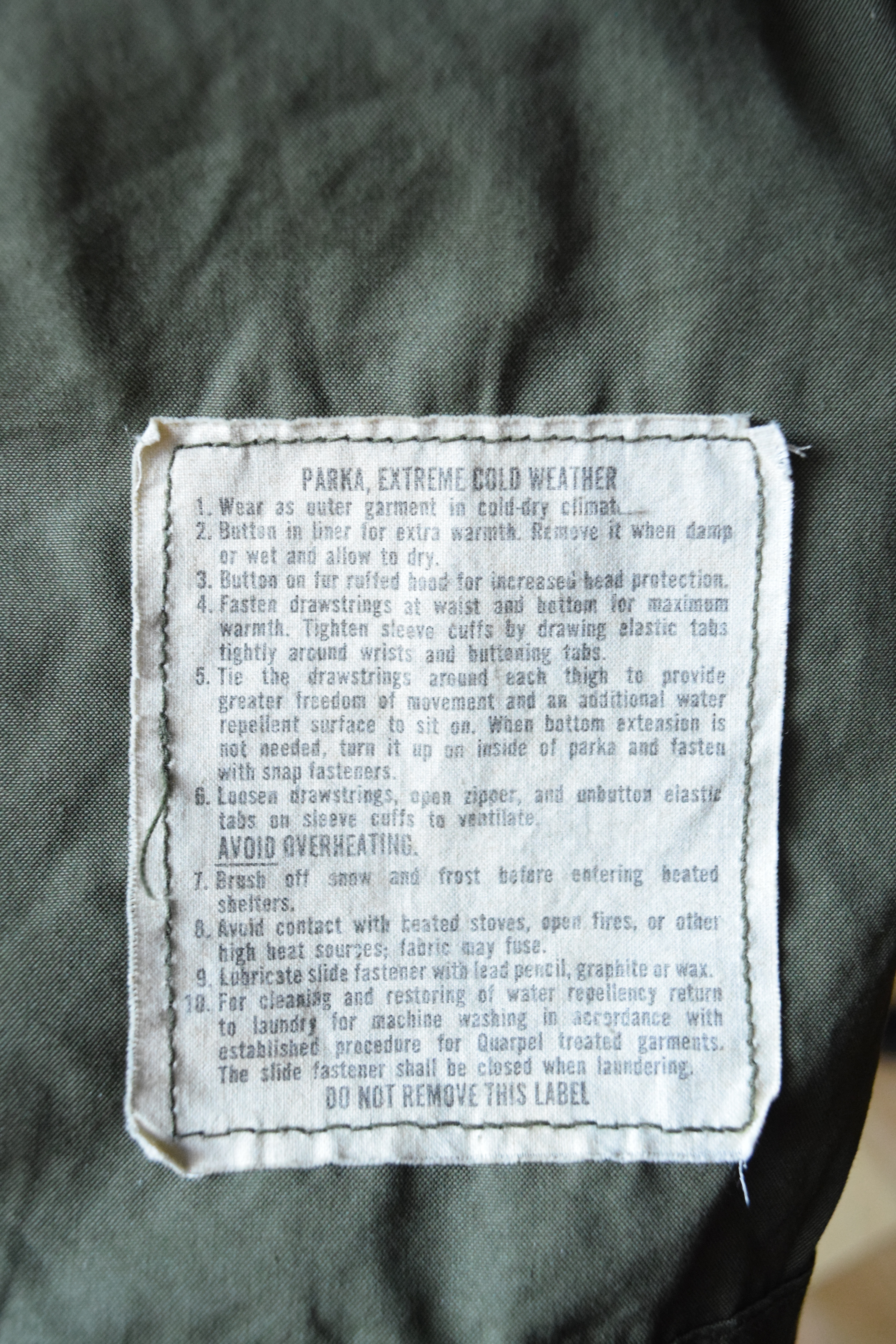 1970s U.S. Army Fishtail Parka の画像 3