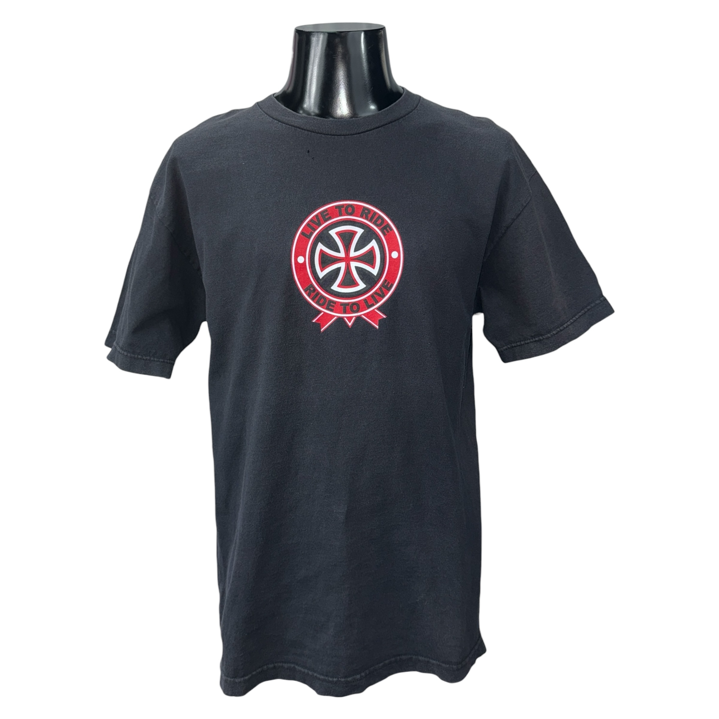 【INDEPENDENT】インディペンデント  “LIVE TO RIDE / RIDE TO LIVE” アイアンクロス NHSダグ Vintage Tシャツ