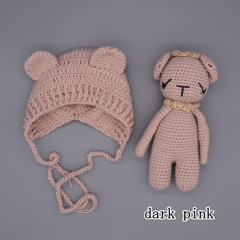 子供服 ぬいぐるみ 帽子 女の子 男の子 2点セット ベビー 新生児 くま ピンク ダークピンク ホワイト 536 海外子供服専門通販サイト リーファ