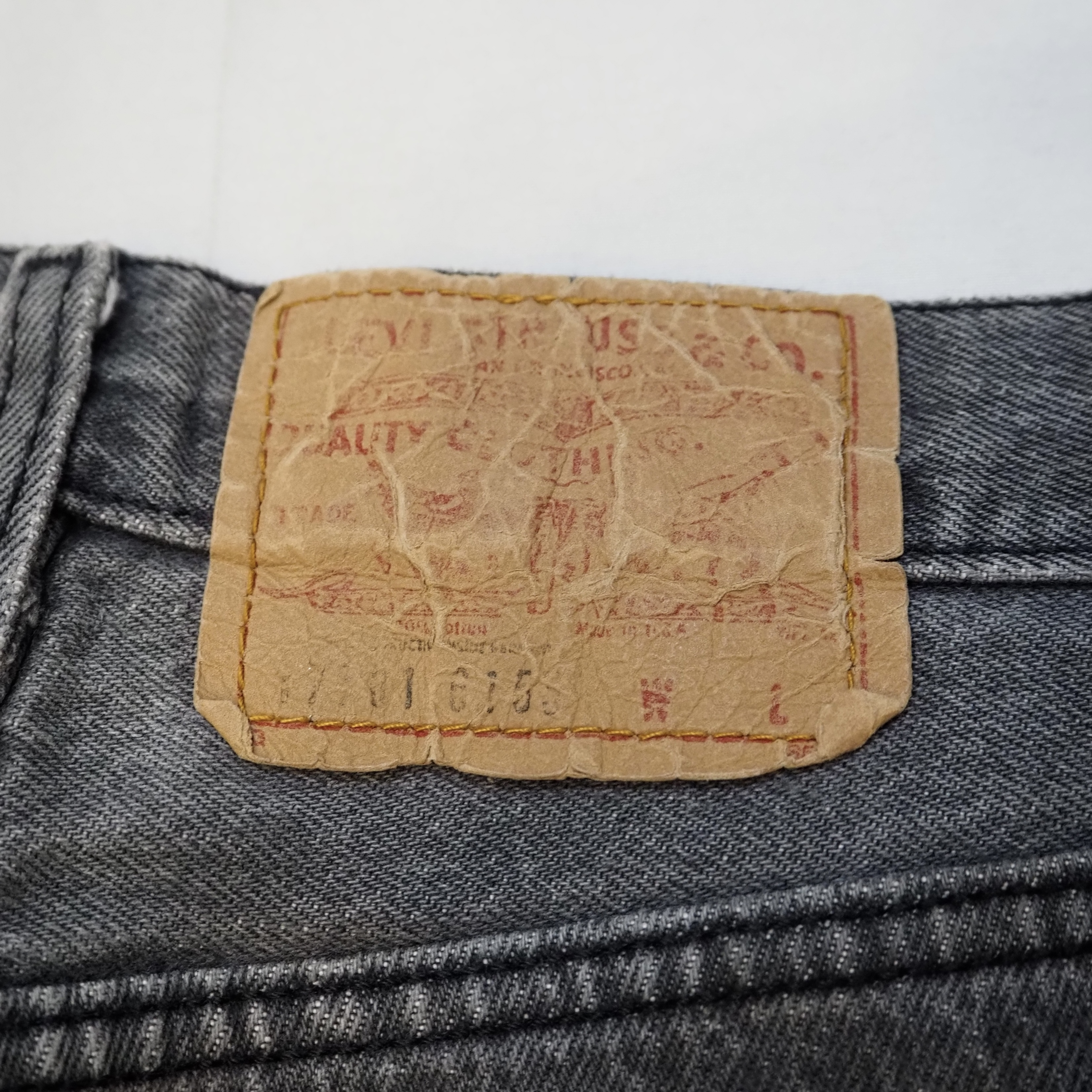 80’s Levi’s 501 6158 Black Denim 先染め 30×28 の画像 12