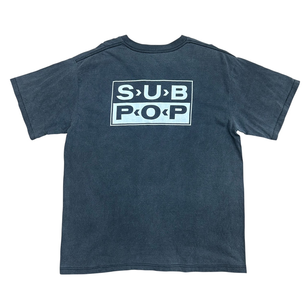 90s SUB POP “LOSER” ロゴプリント Tシャツ グランジ フェード ブラック XL の画像 2