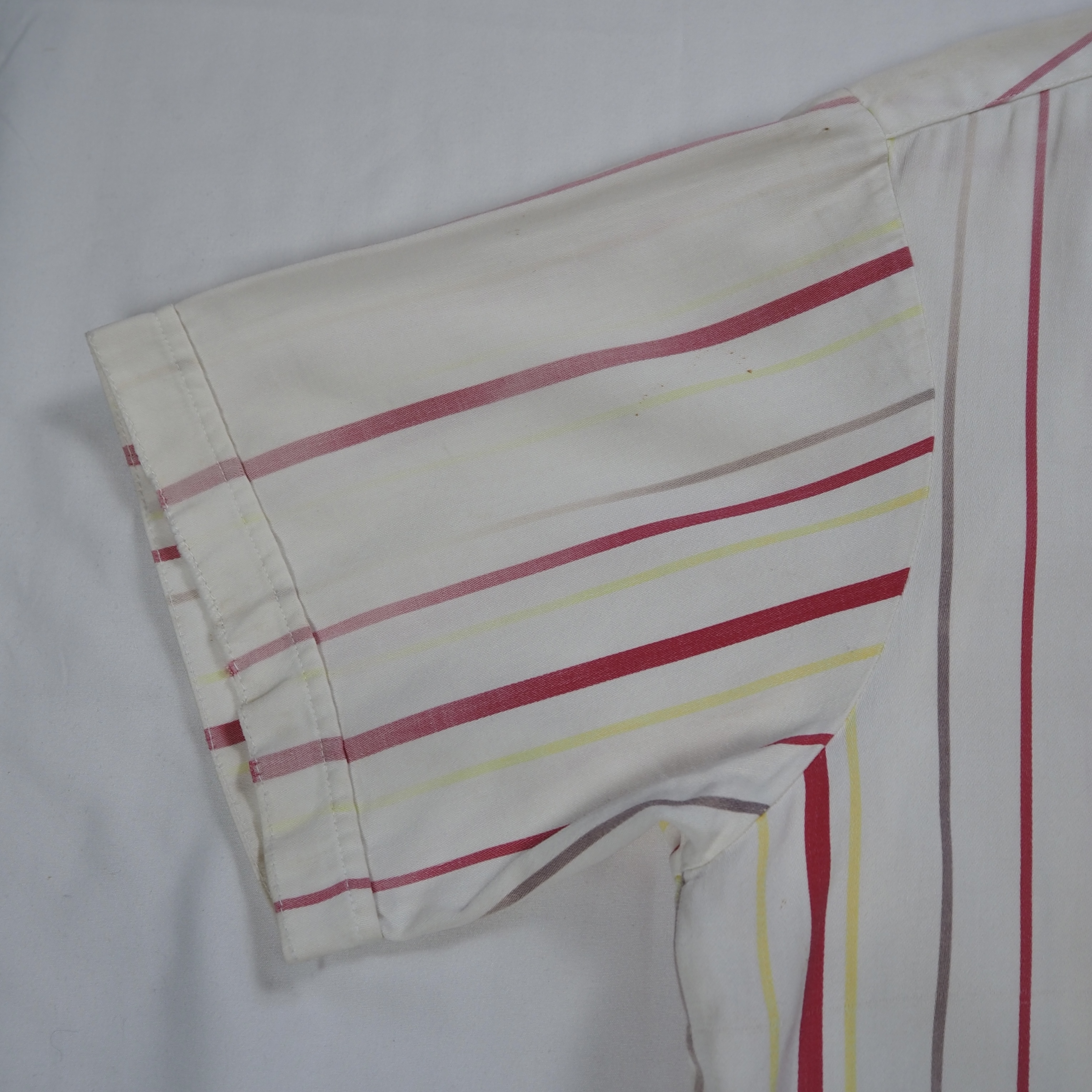 50’s Berma レーヨンシャツ ストライプ ホワイト Mサイズ の画像 3