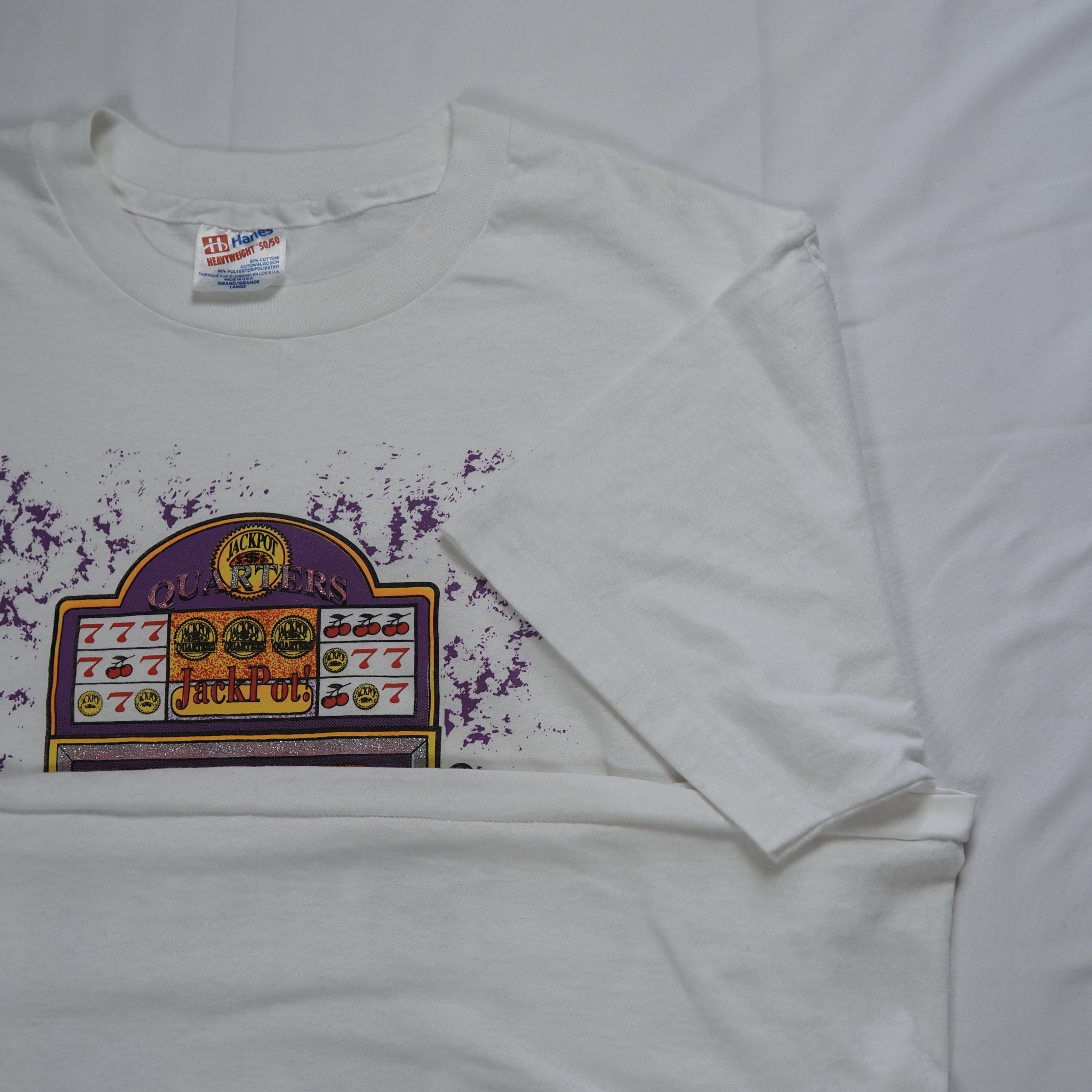90’s Hanes カジノTシャツ スロット Lサイズ の画像 13