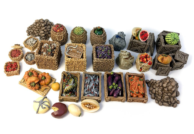 野菜と果物、魚の市場 - 画像3