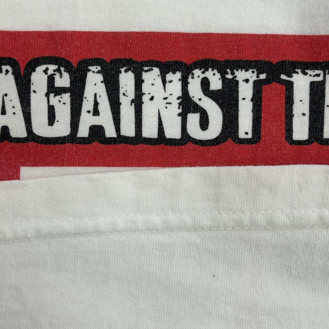 Rage Against The Machine メッセージプリント Tシャツ バンドT ホワイト XL の画像 10