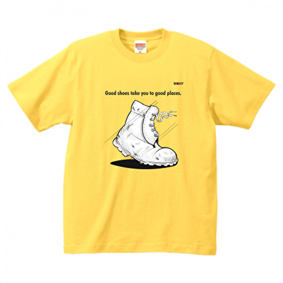 ブーツイラストtシャツ バナナカラー Bazf Bazfは Enjoy Life ブーツイラストtシャツ バナナカラー Bazf Bazfは Enjoy Life