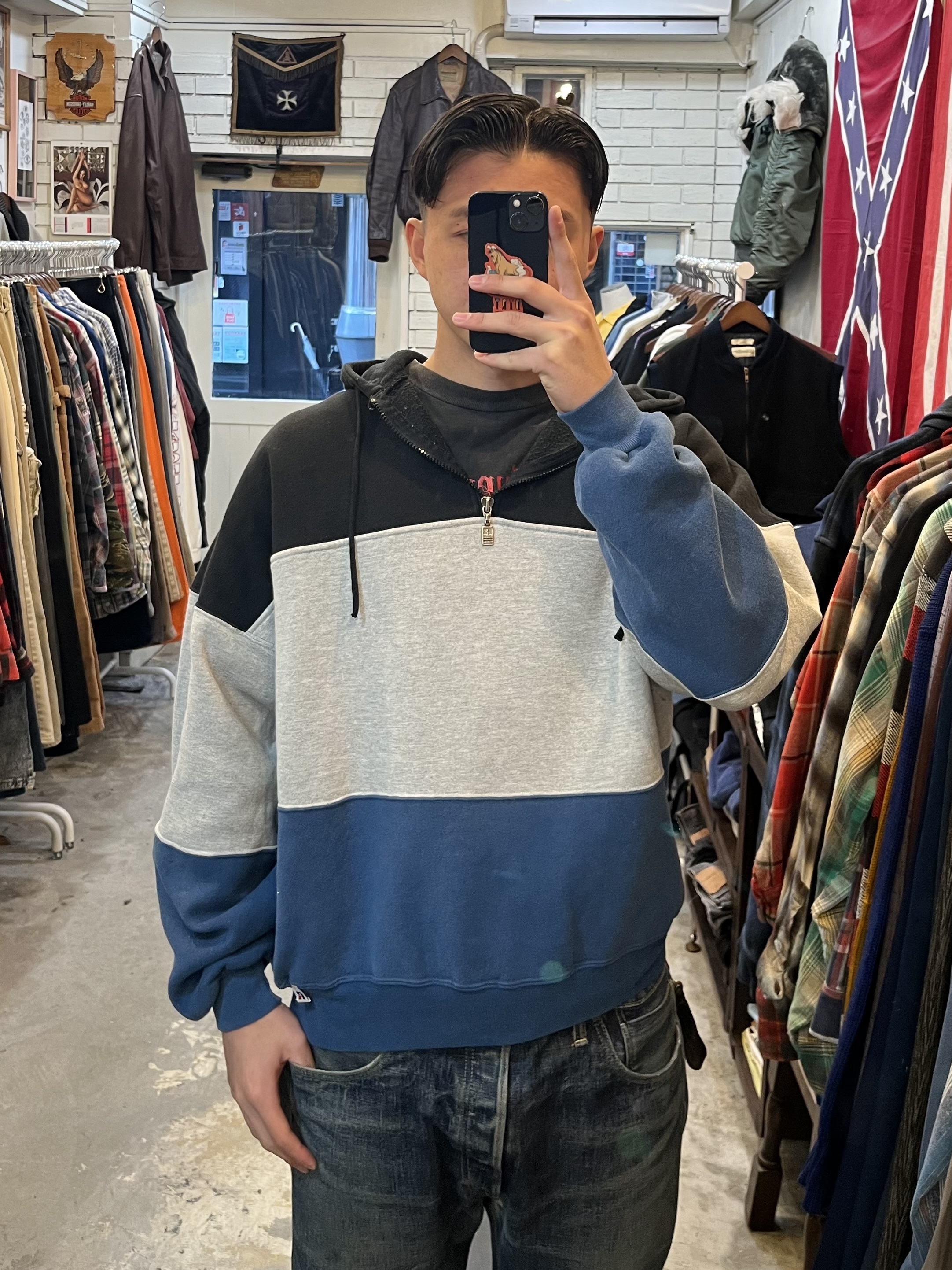 90’s Russell Athletic フーディ XL の画像 3