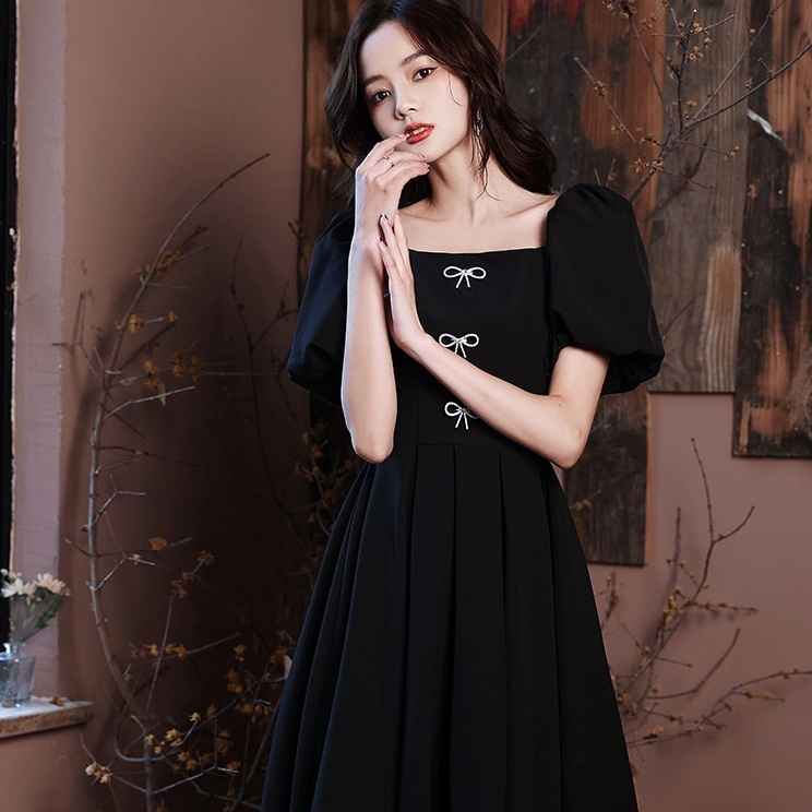 直売最安価格 パーティードレス ミモレ丈 ドレス 黒 パフスリーブ 半袖 フレア 個性的 リボン お洒落 ショッピングお値下 Ssl Daikyogo Or Jp 直売最安価格 パーティードレス ミモレ丈 ドレス 黒 パフスリーブ 半袖 フレア 個性的 リボン お洒落 ショッピングお値下 Ssl Daikyogo Or Jp