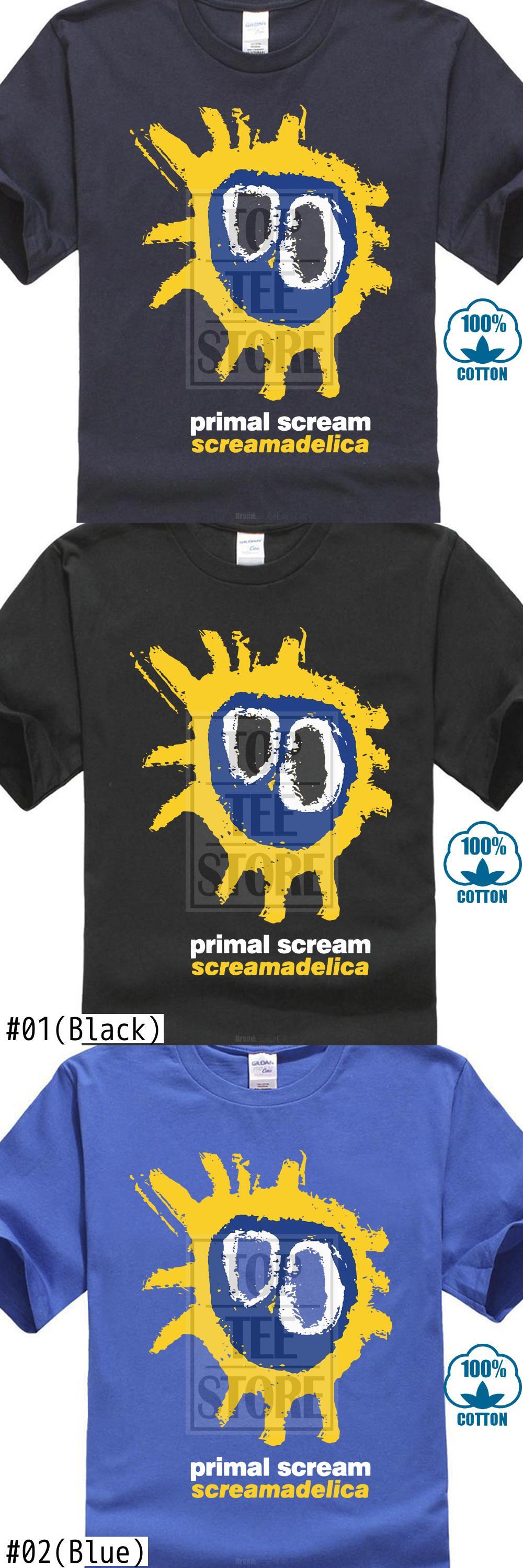 PRIMAL SCREAM SCREAMADELICA MENS BLACK T SHIRT THE STONE ROSES THE CHURCH