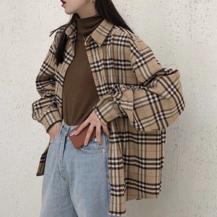 バーバリーチェック チェックシャツ B1081 韓国レディースファッション通販 Bella ベラハート Select Import Shop バーバリーチェック チェックシャツ B1081 韓国レディースファッション通販 Bella ベラハート Select Import Shop