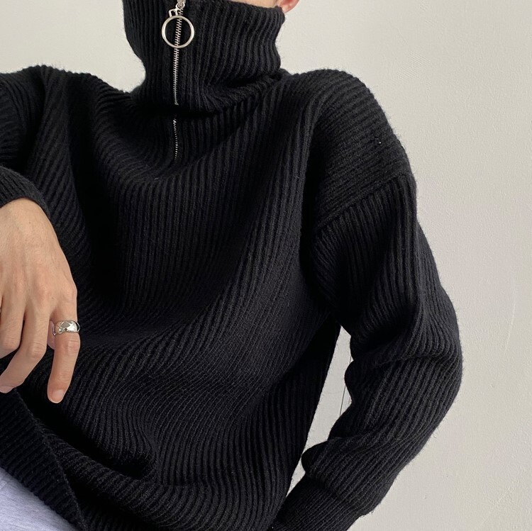 タートルネックジップアップニット Selection