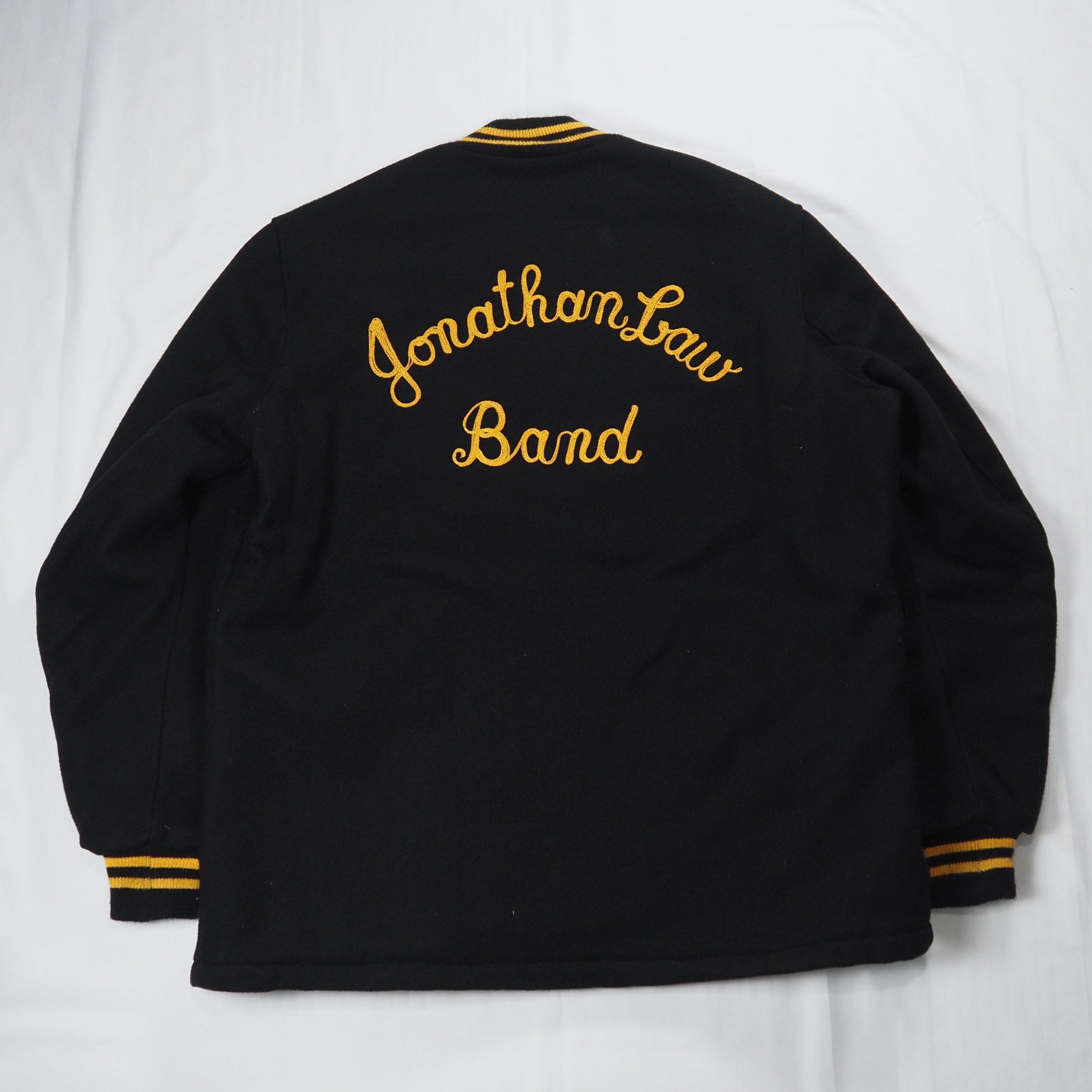 【9/19(土) 入荷商品】60's ウールジャケット チェーンステッチ ブラック×イエロー サイズ46