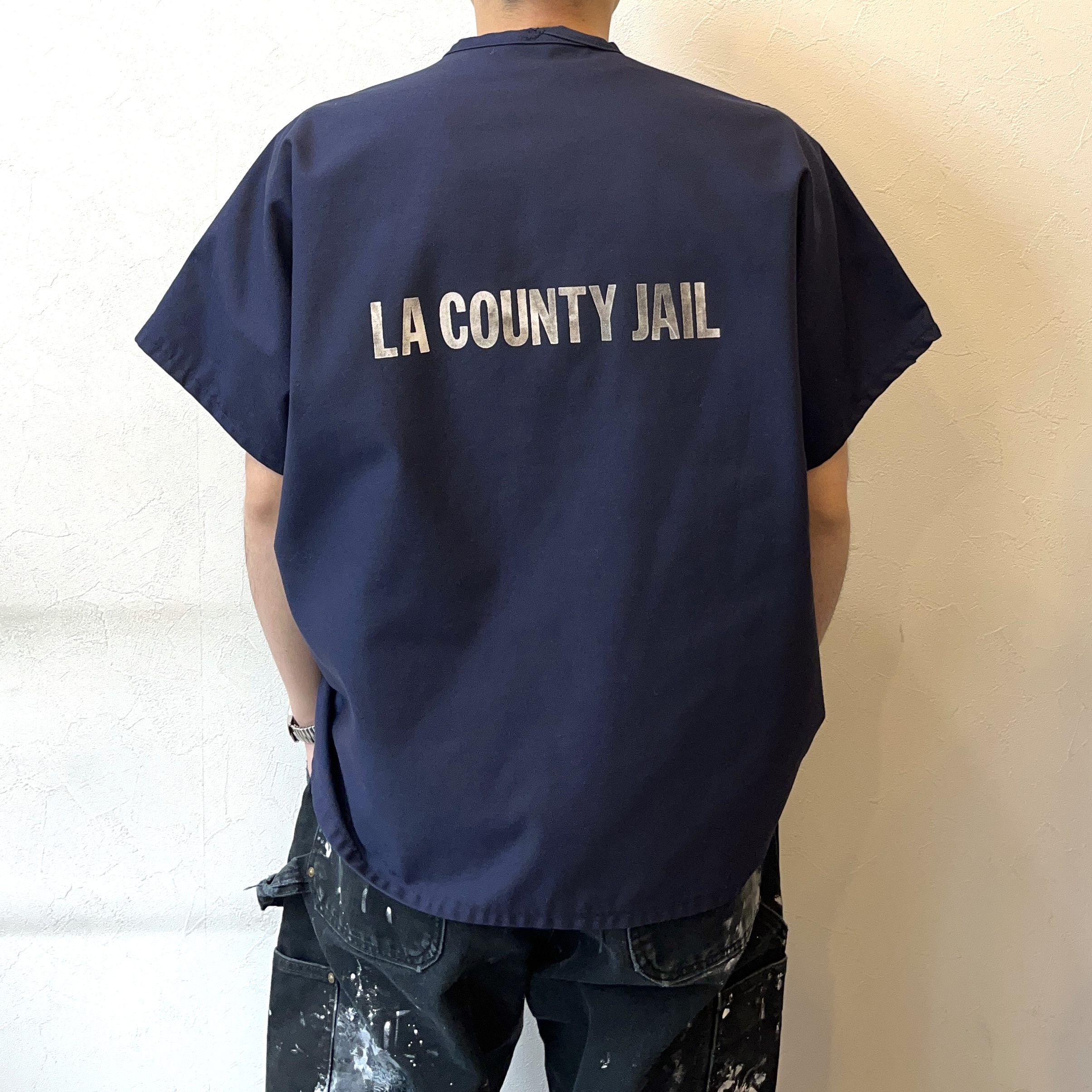 Y2K "LA COUNTY JAIL" Prison Uniform Shirt の画像 4