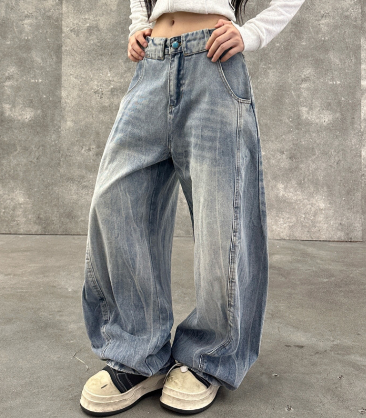 レディース パンツ ボトムス ワイドパンツ 丈長 フルレングス ワイド 裾ワイド ストリート ファスナー ポケット ボタン シンプル カジュアル おしゃれ かっこいい こなれ感 ラフ メンズライク