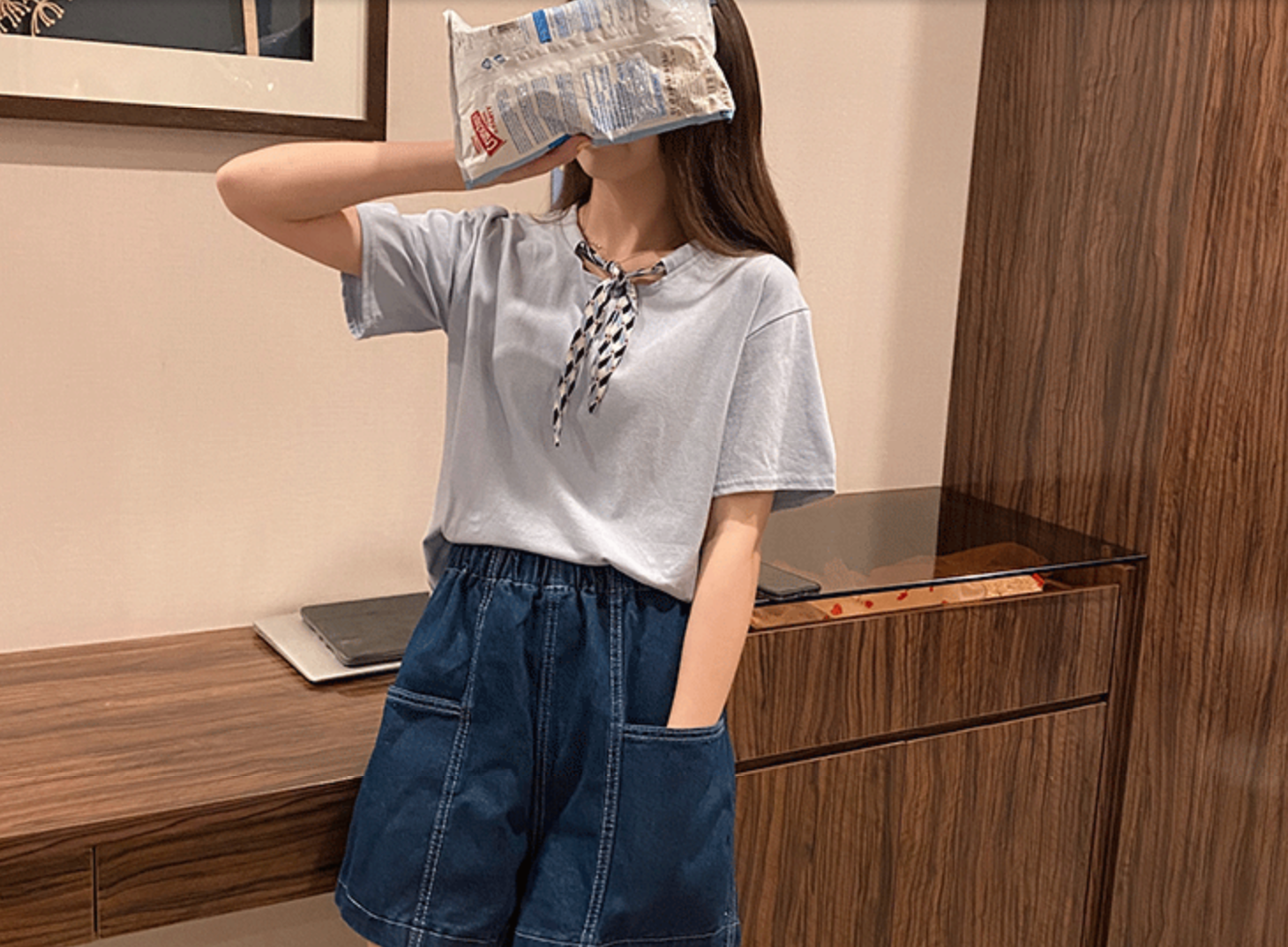 ネクタイ Tシャツ かわいい 夏 カジュアル リボン シンプル コーデ 韓国 494 Sweetly ネクタイ Tシャツ かわいい 夏 カジュアル リボン シンプル コーデ 韓国 494 Sweetly