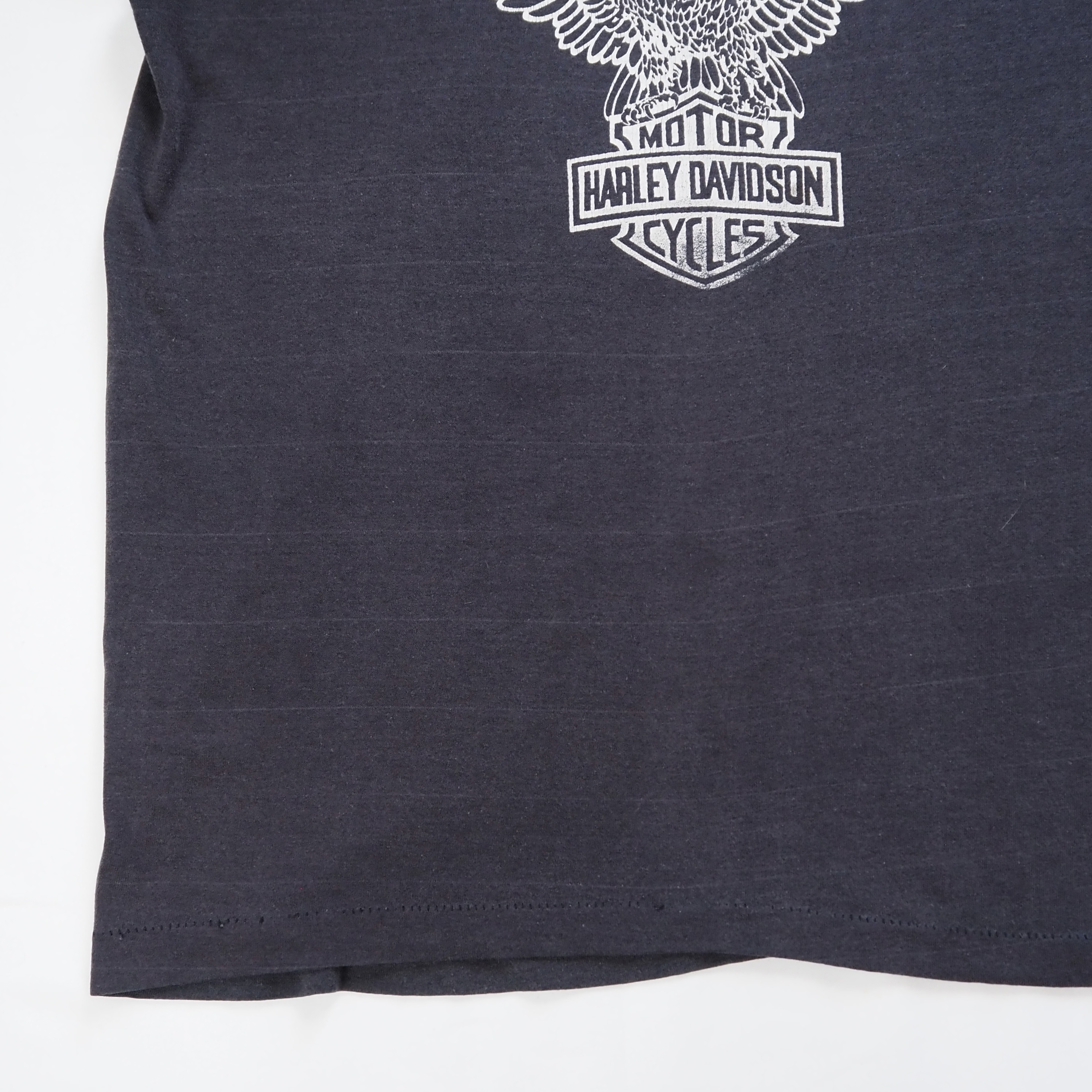 80’s Harley Davidson Print Tee フェードブラック S-Mサイズ程度 の画像 7