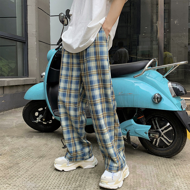ブロックワイドチェックパンツ 韓国ファッション通販 Nosweat