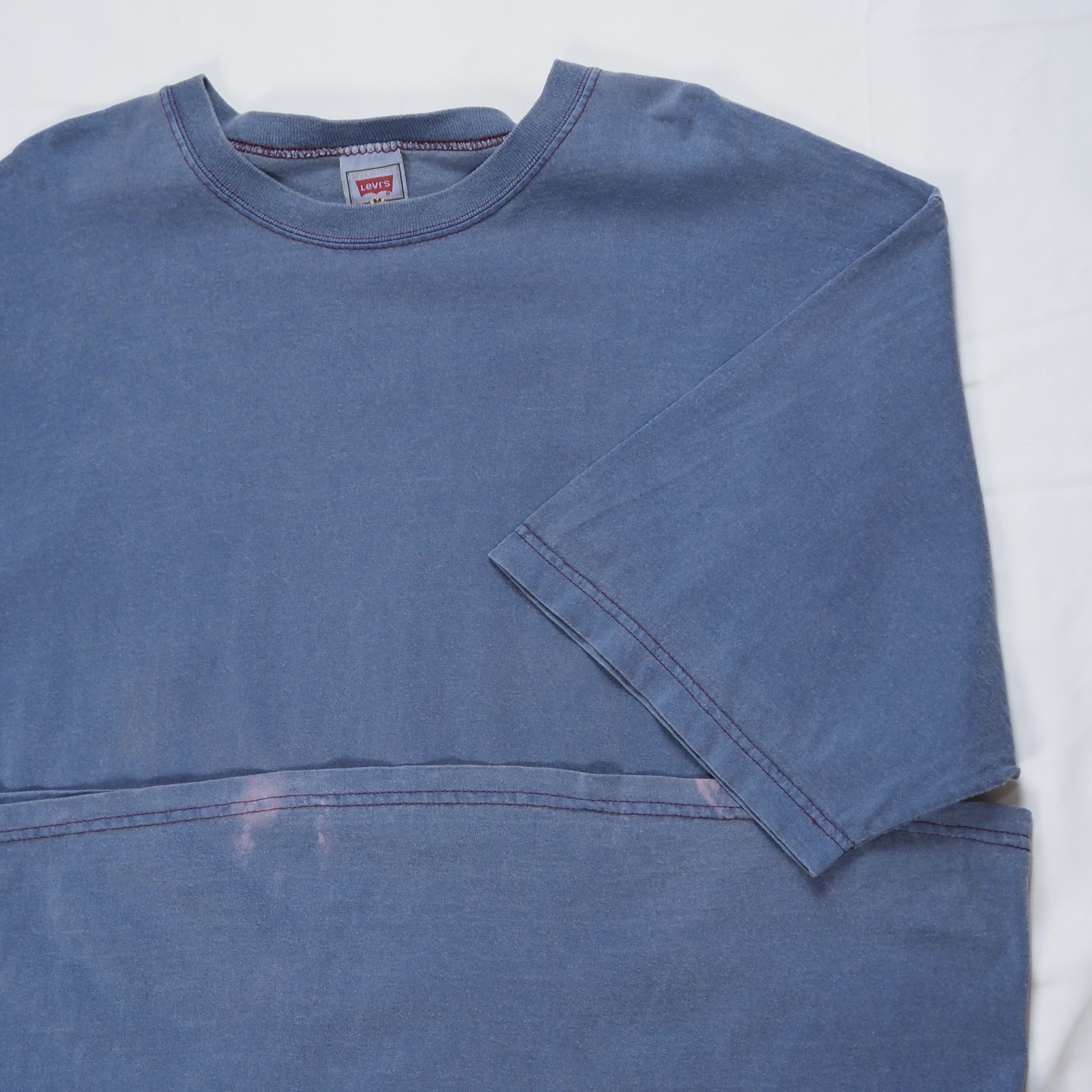 90’s Levi’s ブランクTシャツ ブルー アメリカ製 の画像 10