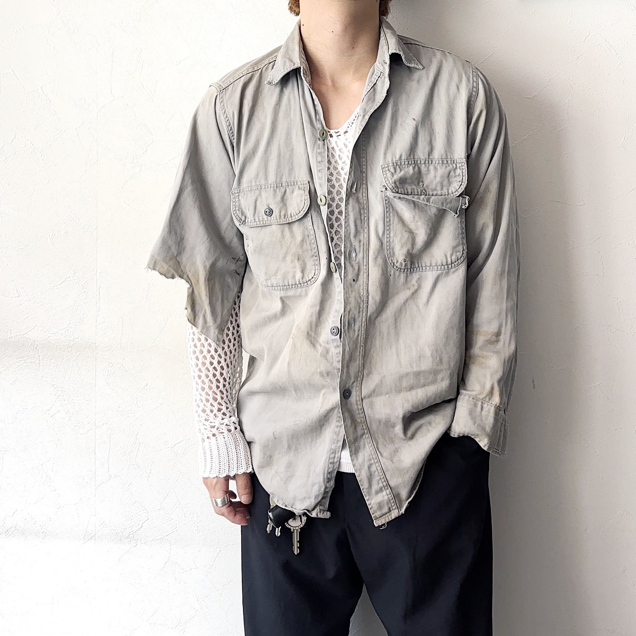 Vintage 50～60's【RED RAM】Grunge Work Shirt の画像 4