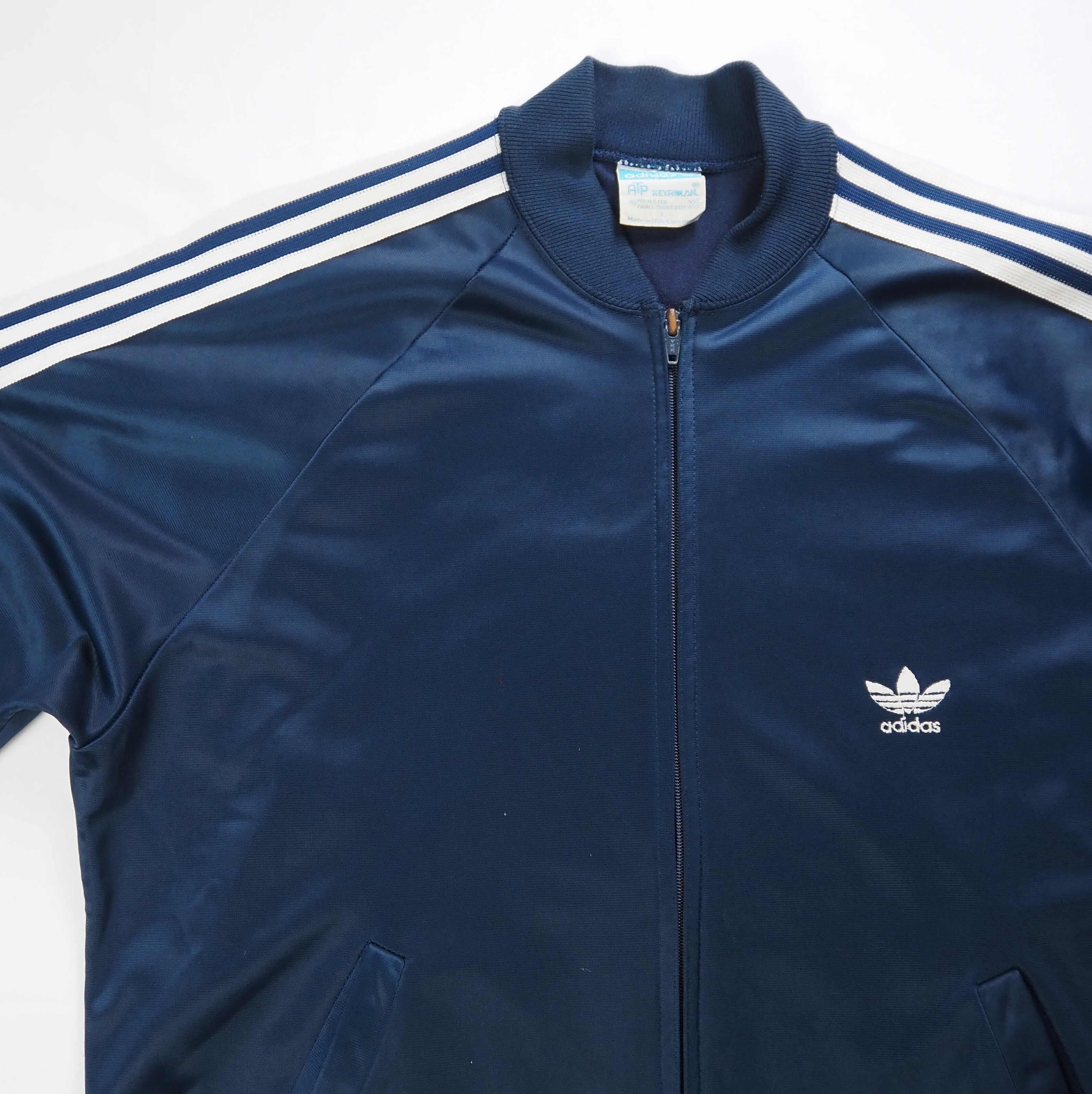 【9/23 20:00入荷】80's Adidas ATP ジャケット ネイビー Lサイズ の画像 3