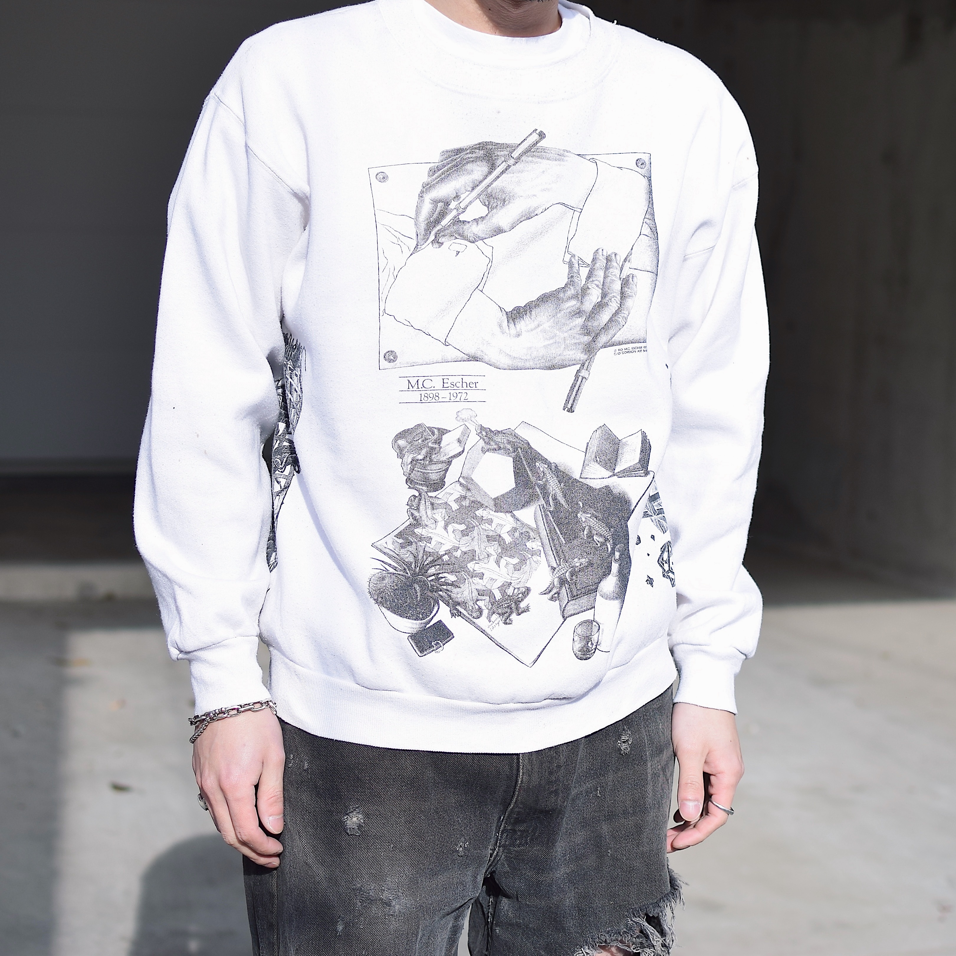 Vintage 90's【Tee Jays】"M.C. Escher" Grunge Sweat の画像 3