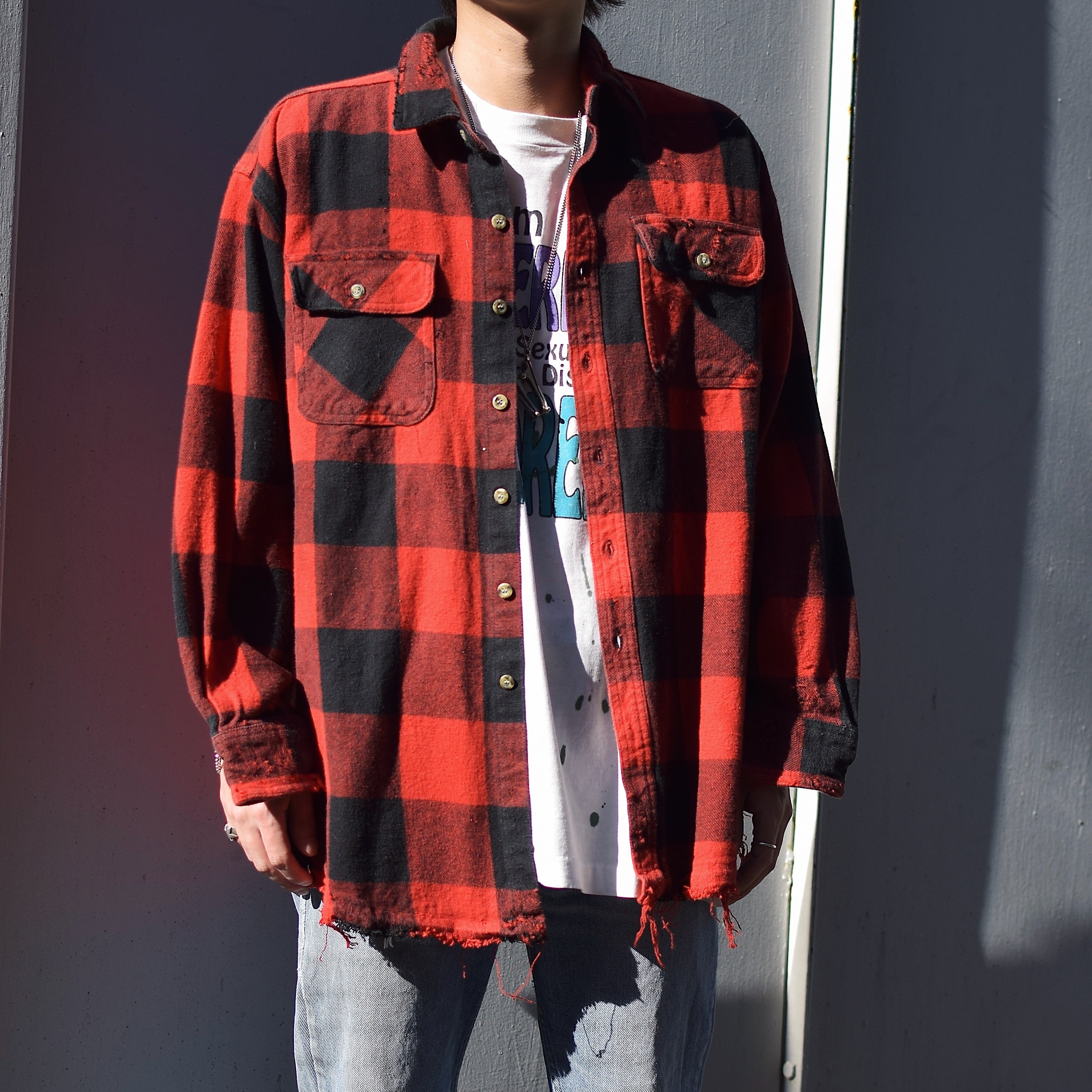 Vintage Grunge Check Shirt の画像 3