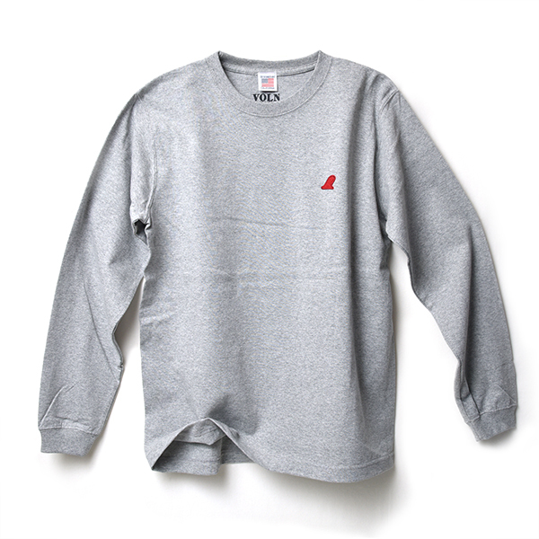 RED FIN HEAVY WEIGHT L/S T-SHIRT - GRAY