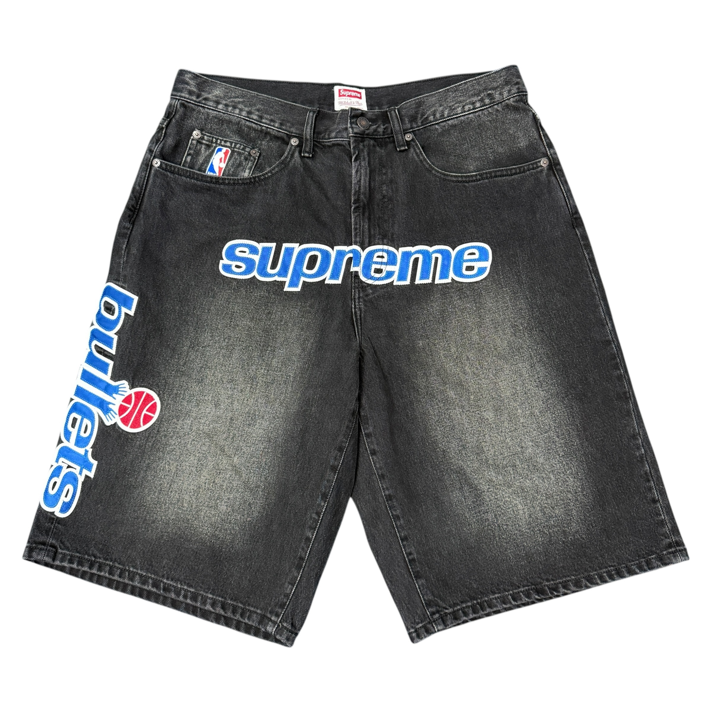 【SUPREME × MITCHELL & NESS】シュプリーム × ミッチェルアンドネス “NBA Bullets Denim Shorts” 20s デニムショーツ