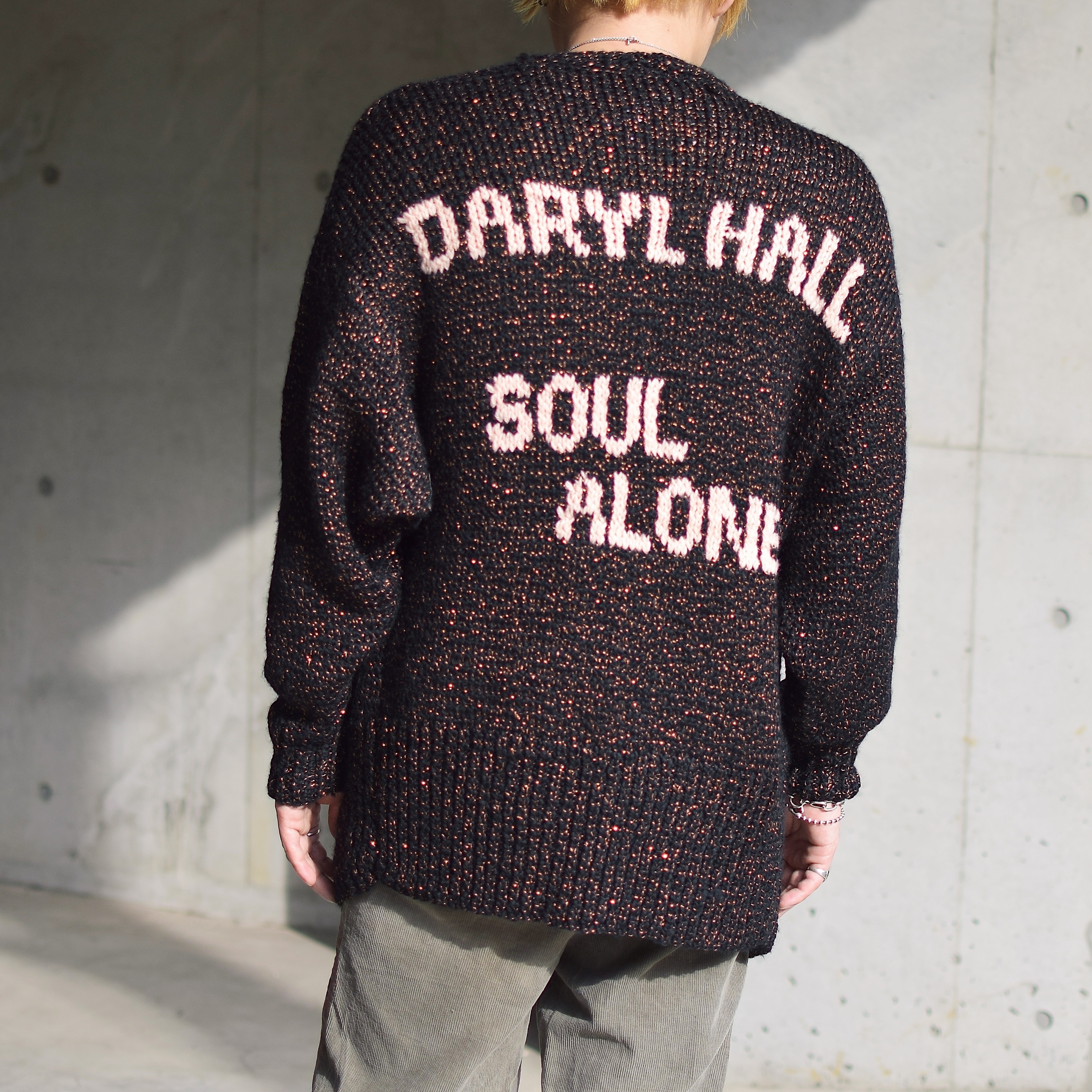 Vintage 90's "DARYL HALL SOUL ALONE" Knit Cardigan の画像 3