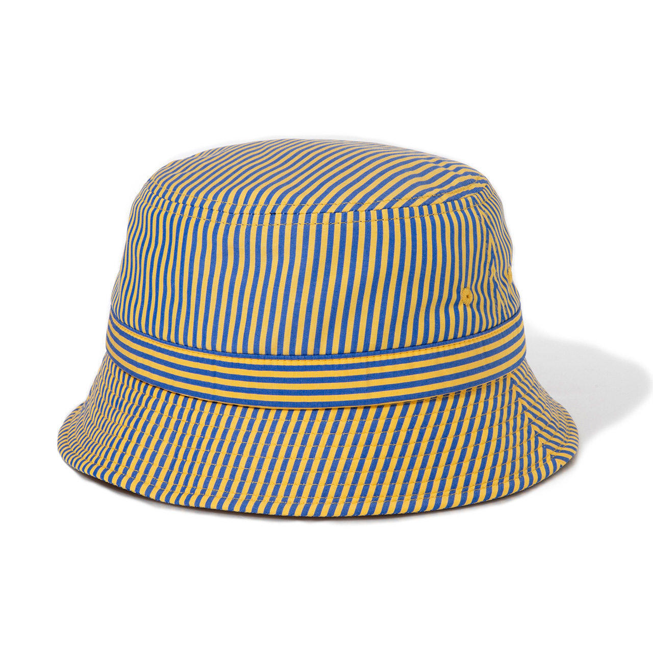 blue and yellow bucket hat