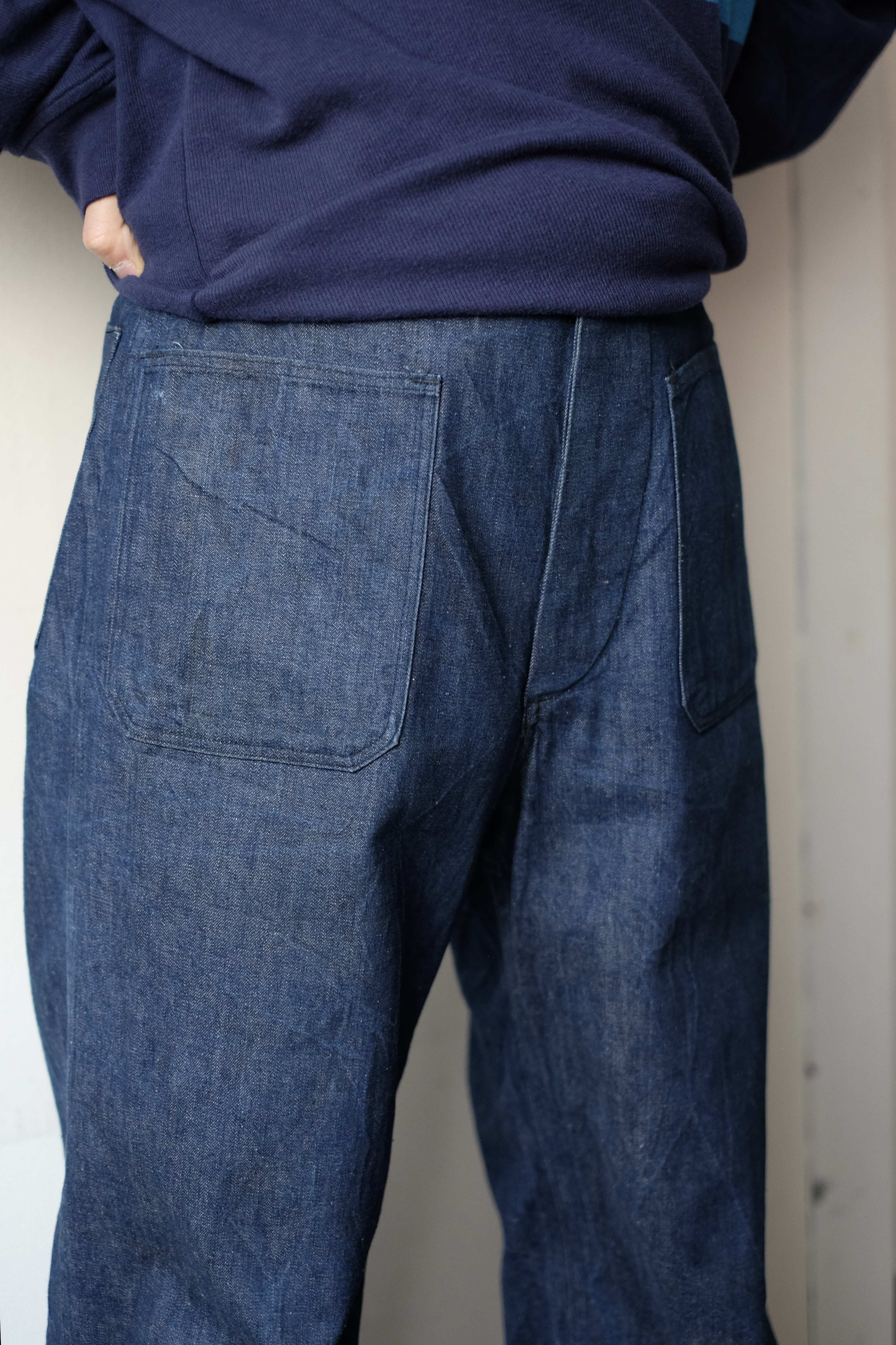 60s US NAVY denim sailor flare pants の画像 6