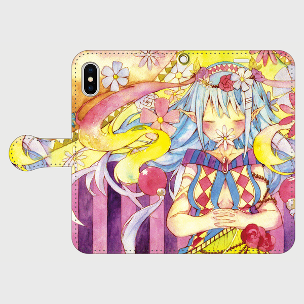 Caqhkf 01 Iphonex 手帳型スマホケース アニメ コミック 女の子 ファンタジー キャラクター 魔法 Saule Factry