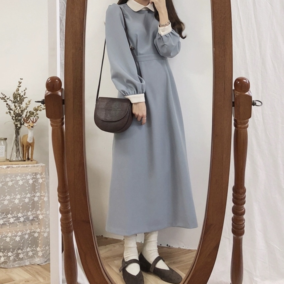 レトロ フレア ワンピース レディース 秋 冬 服 ロング 丈 長袖 韓国 ファッション かわいい ブラウス 制服 学生 風 Op 0428 Happy Orurea ハッピーオルレア レトロ フレア ワンピース レディース 秋 冬 服 ロング 丈 長袖 韓国 ファッション かわいい ブラウス 制服 学生 風 Op 0428 Happy Orurea ハッピーオルレア